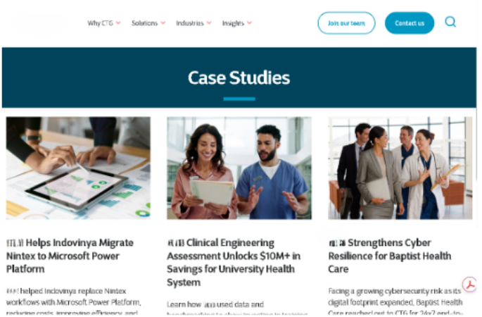 Case study example for an enterprise IT services company
