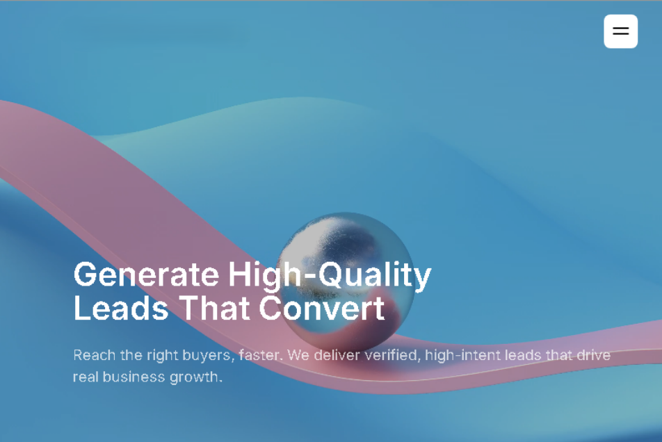 Website messaging example for a demand generation business