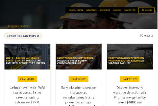 Case study example for an industrial predictive maintenance company