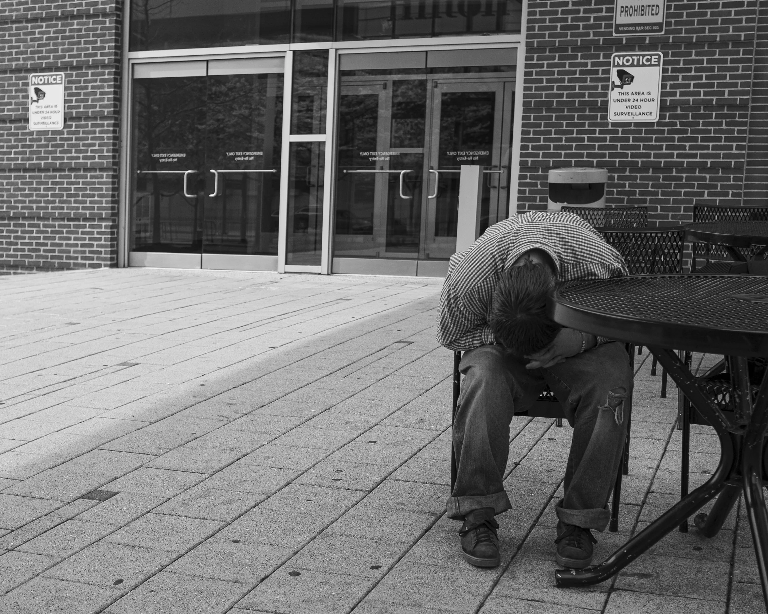 Man Outside a Hilton, March 2017, Baltimore, Maryland