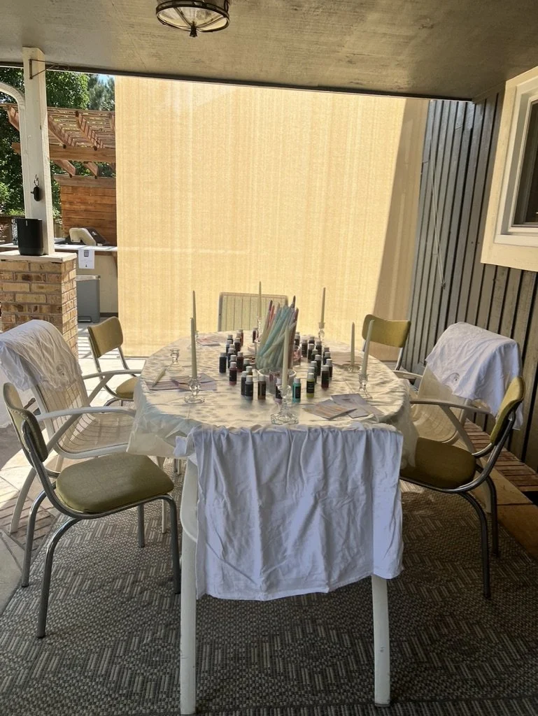 Bridal Shower - Candle Painting for Wedding Tables