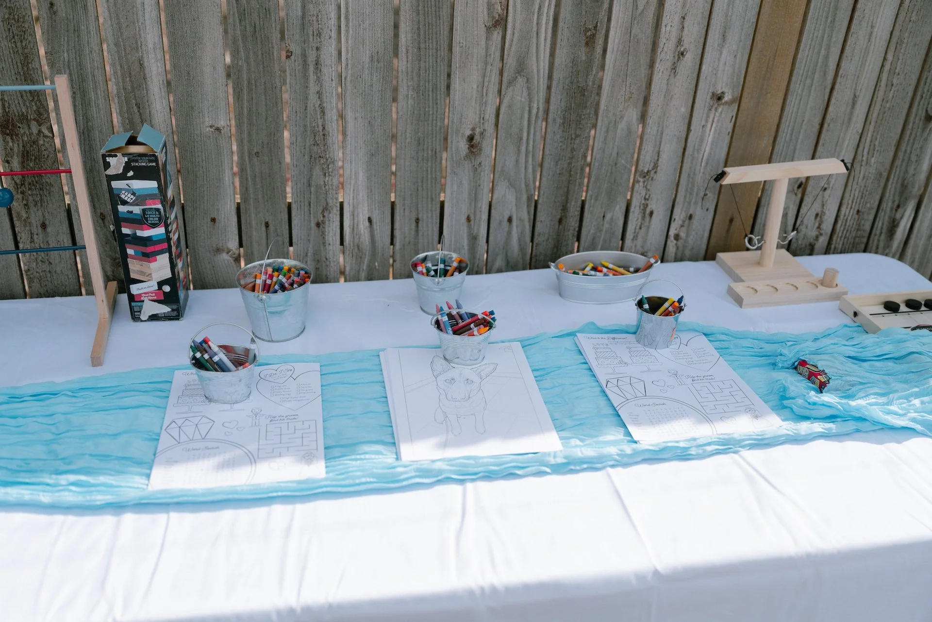 Kids/Games Table Setup - Katherine Karee Photography