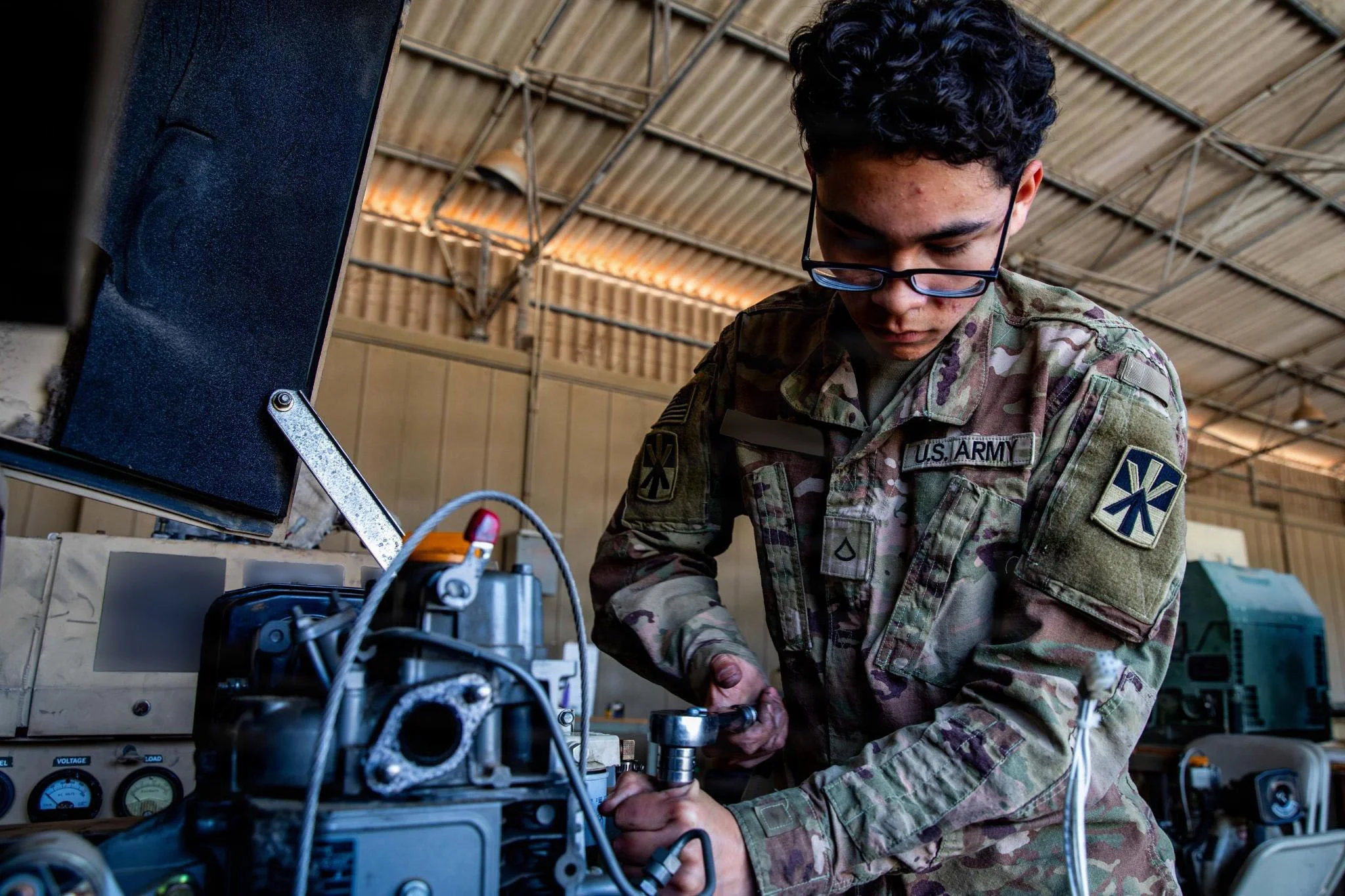 U.S. Army Soldiers conduct sustainment operations during Operation Epic Fury, March 23, 2026. (U.S. Army photo)