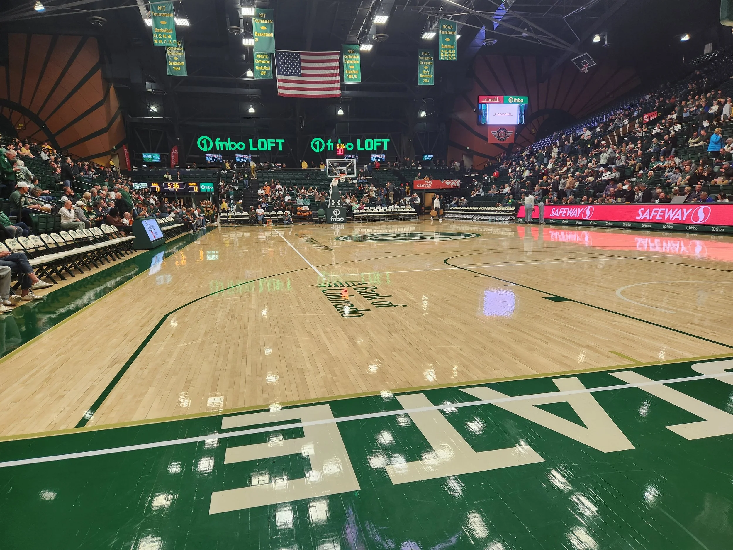 Image taken inside of Moby Arena before a CSU basketball game, November 12, 2024. Image taken by Kathryn Skonning.