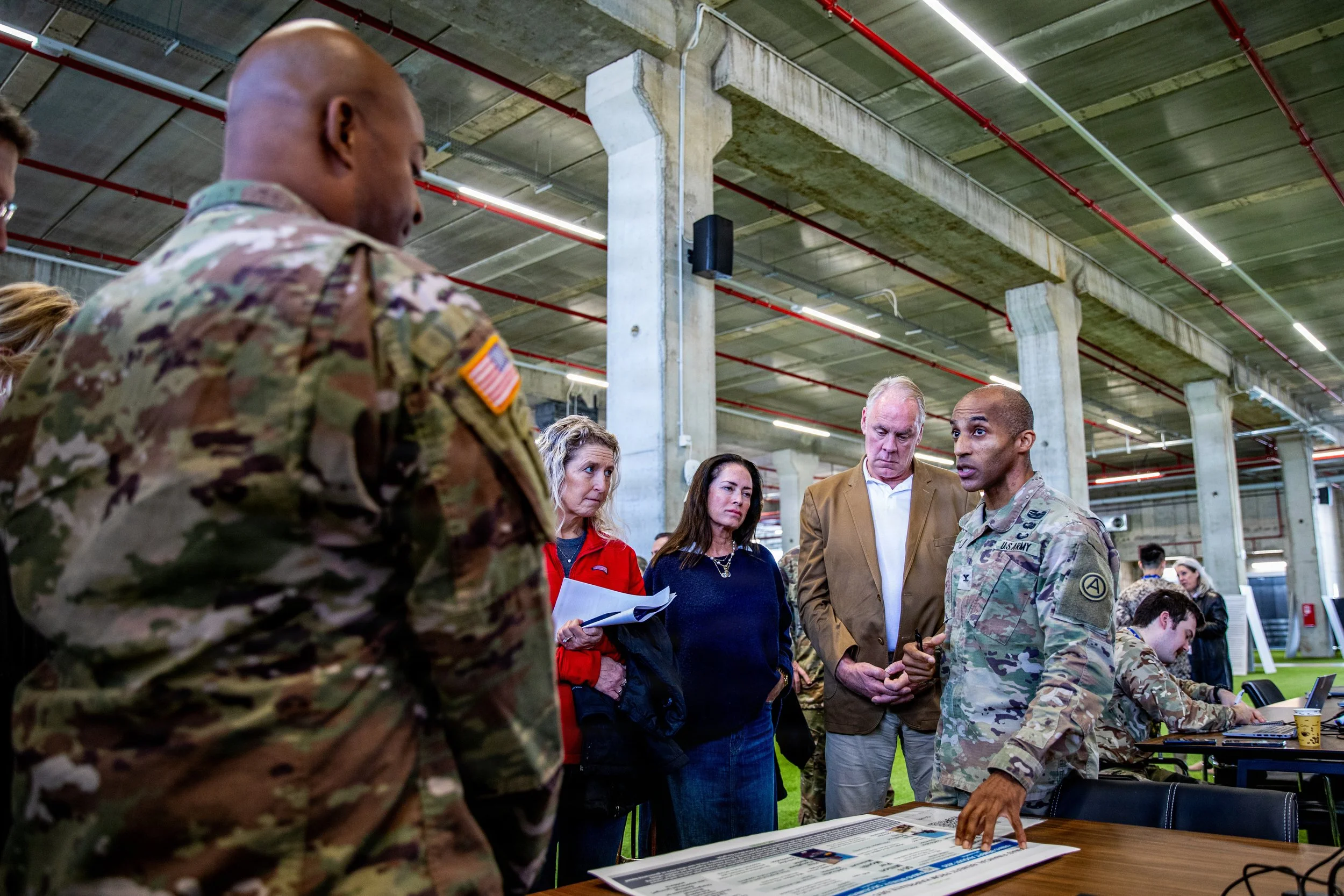 KIRYAT GAT, Israel (Jan. 27, 2026) – U.S. Army Col. Cory McKoy briefs members of the U.S. House Armed Services Committee about intelligence operations coordinated through the Civil-Military Coordination Center (CMCC), Jan. 27, 2026. (U.S. Army photo 