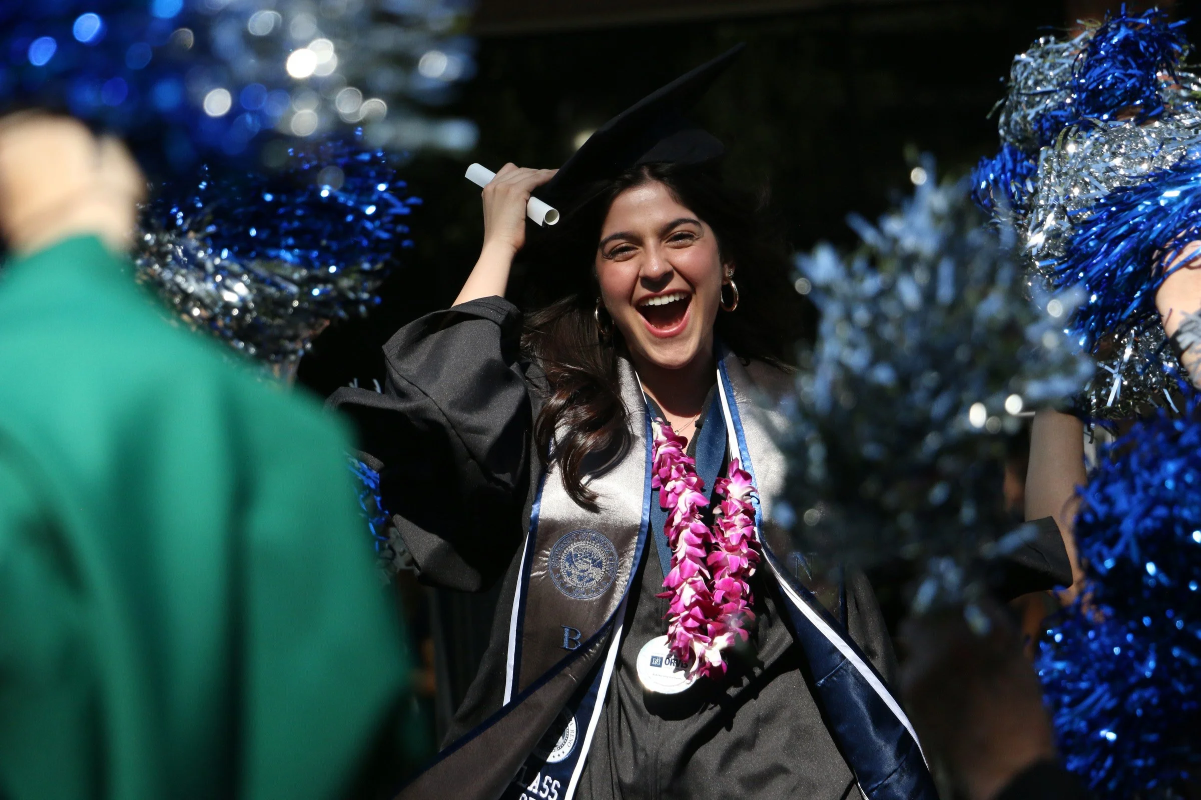 The University of Nevada, Reno celebrates during its commencement ceremony for the College of Liberal Arts, Orvis School of Nursing and the Reynolds School of Journalism on May 16, 2024.
