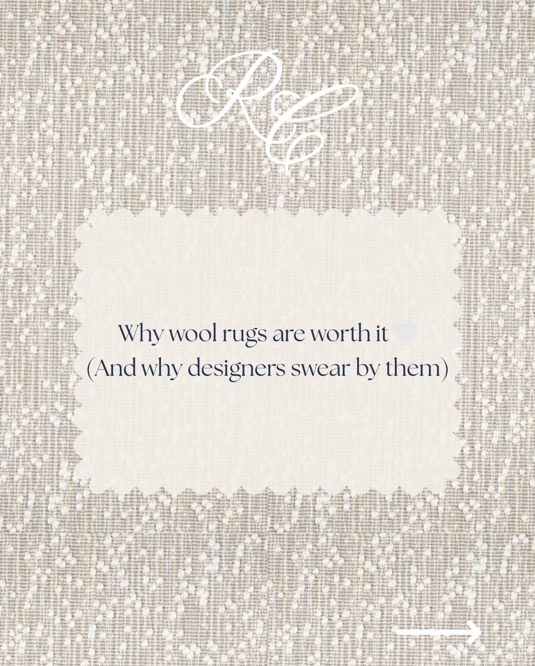 Wool rugs aren&rsquo;t just beautiful &mdash; they&rsquo;re smart 🤍

As a rug concierge, I recommend wool time and time again because it&rsquo;s naturally durable, stain resistant, and ages beautifully over time. It&rsquo;s one of the few materials 