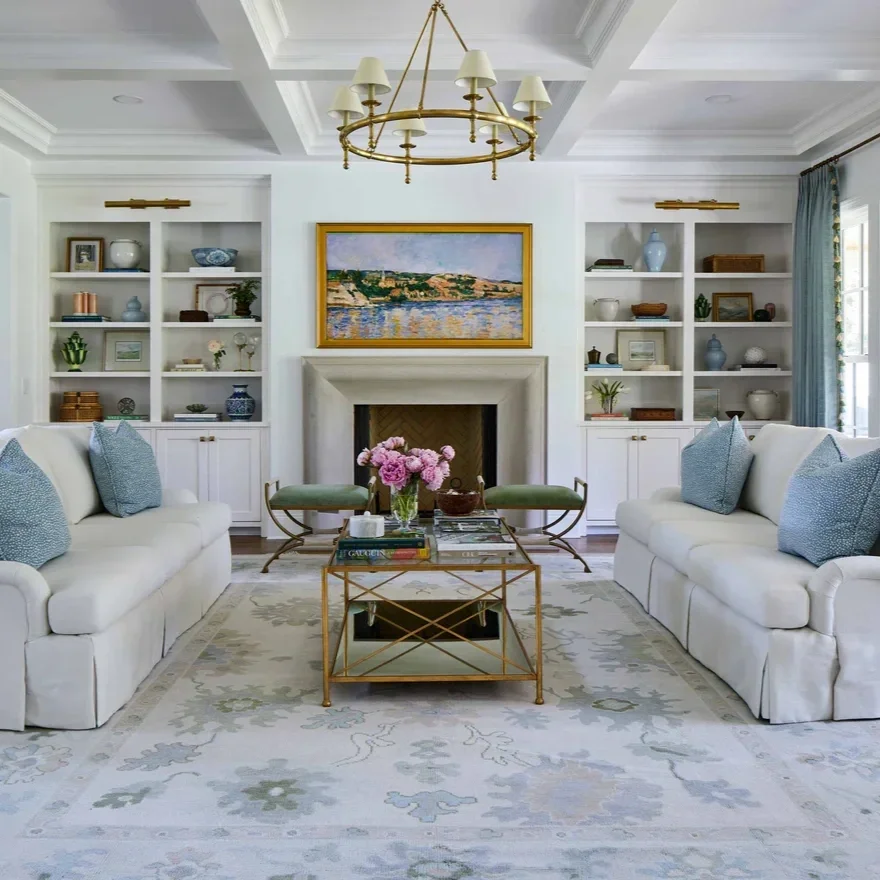 living room rug proper size