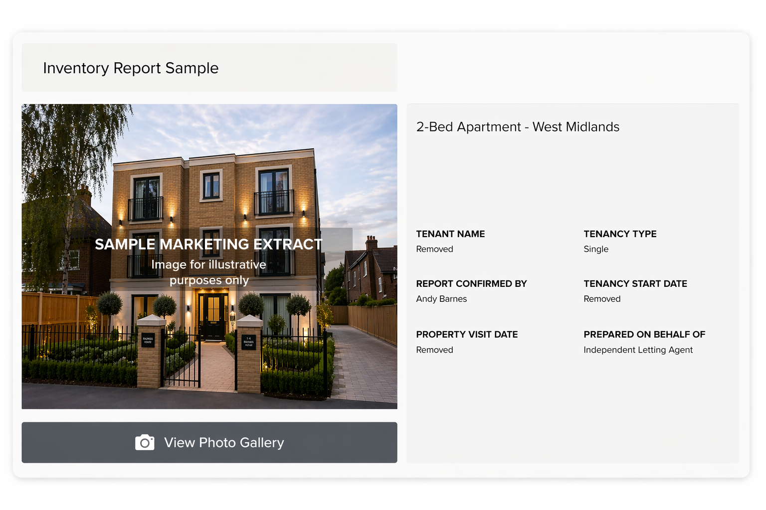Sample Inventory Report