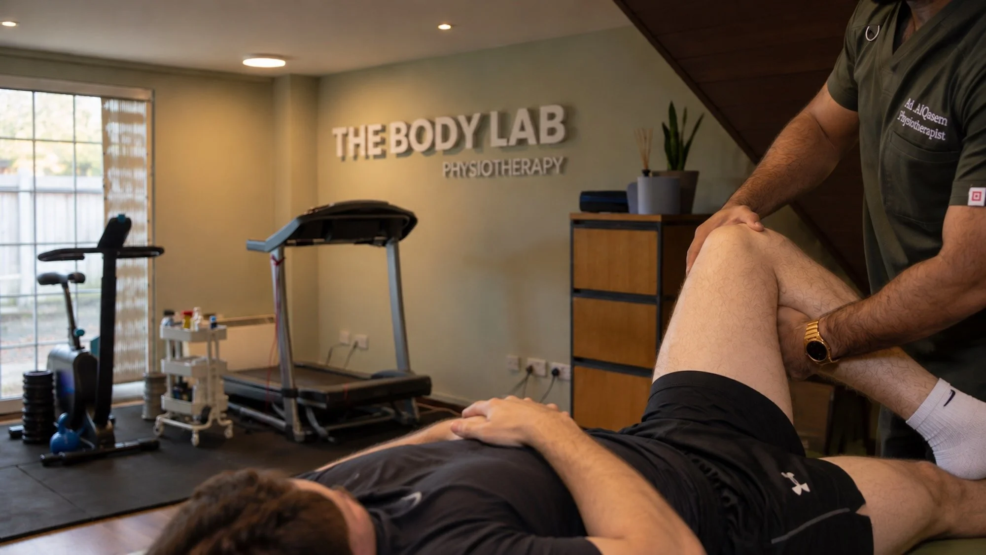 Ghazi treating athlete at The Body Lab Physio in Ranelagh