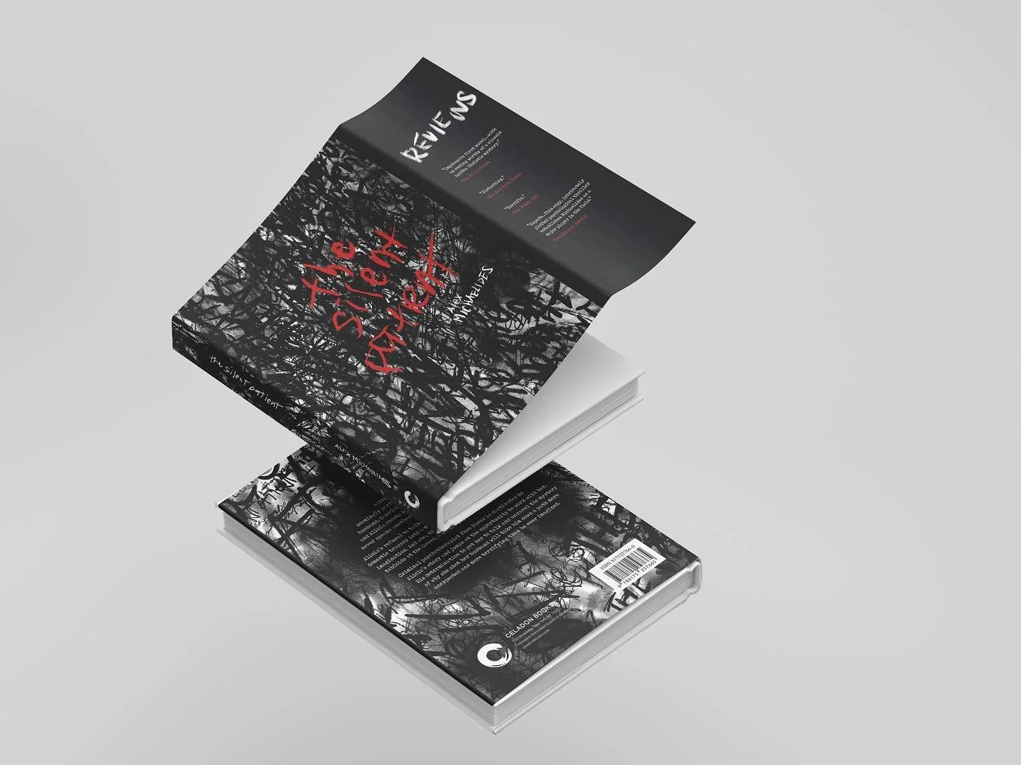 dust jacket + book cover redesign for &ldquo;the silent patient&rdquo;

the major themes in this story are obsession, secrets, and well, murder. I created the black texture on the dust jacket by handwriting &ldquo;the silent patient&rdquo; over and o