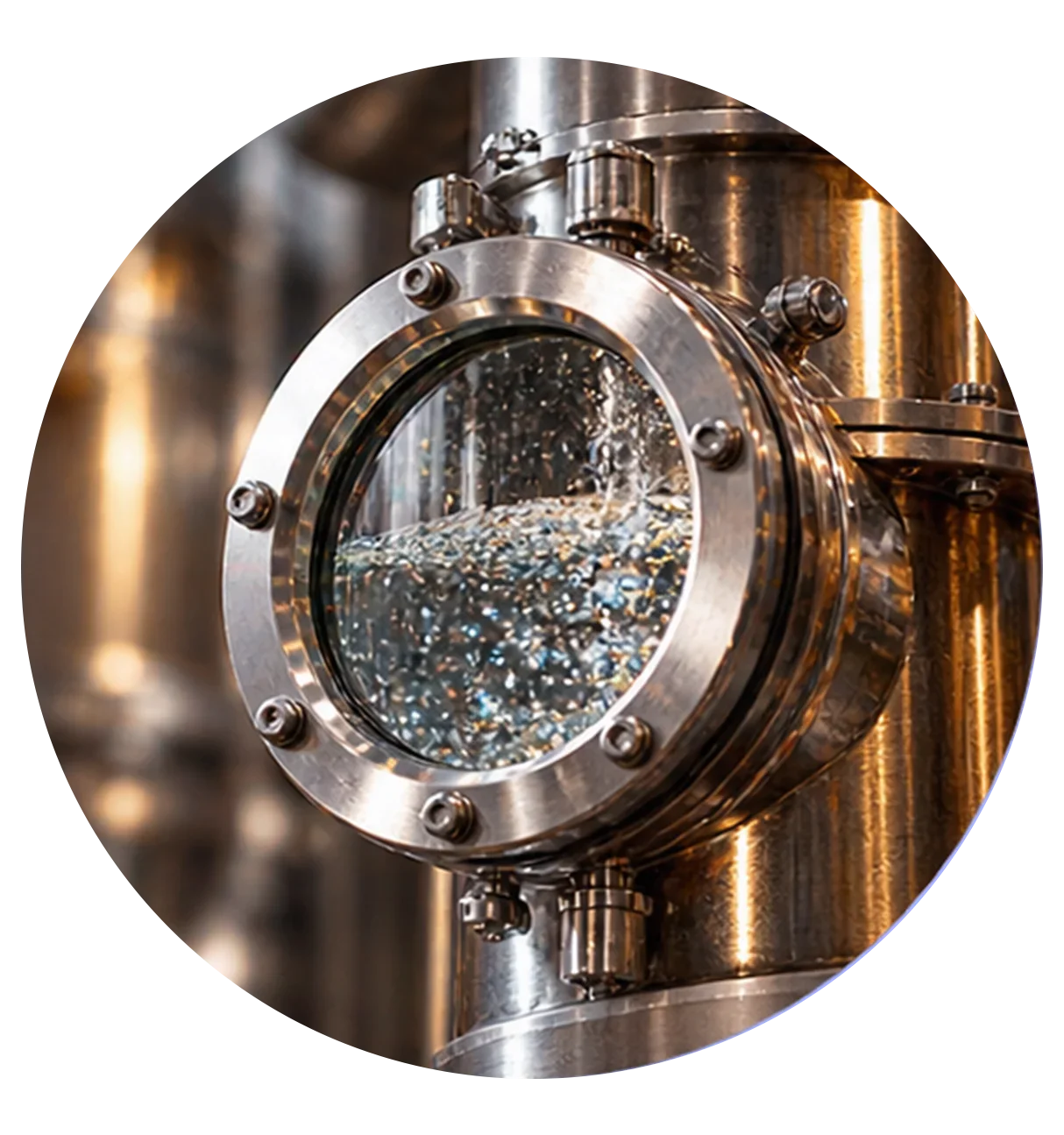 Distillation equipment used to produce Hard Cut Vodka from Idaho potatoes