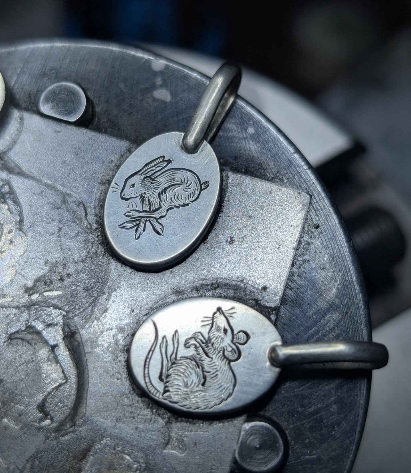 The algorithm seems to really like engraved pieces. Which, *of course*, because they're some of the most time consuming pieces to make. If you're not familiar with the engraving process, each piece starts with drawing directly onto the metal. I could