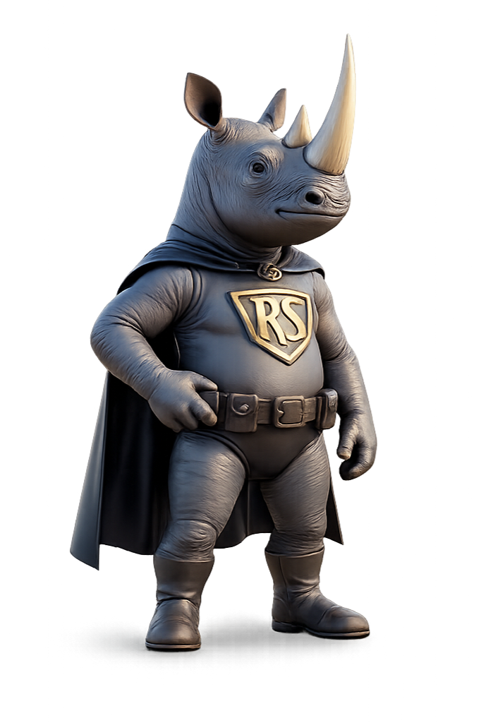 Rhino mascot brought to life for an animated TV commercial