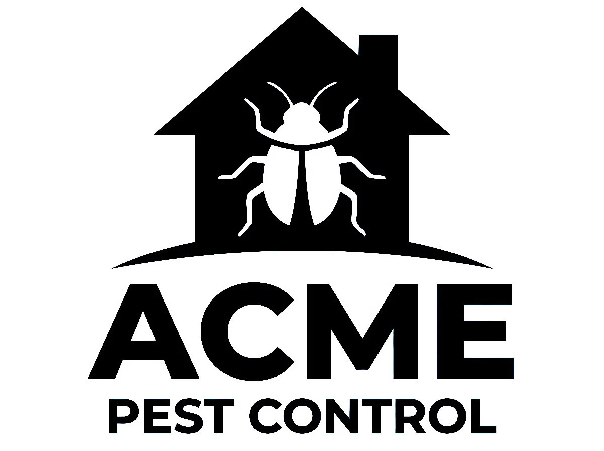 ACME Pest Control logo before animated mascot development