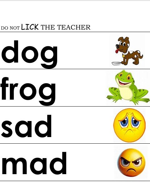 Do Not Lick the Teacher
