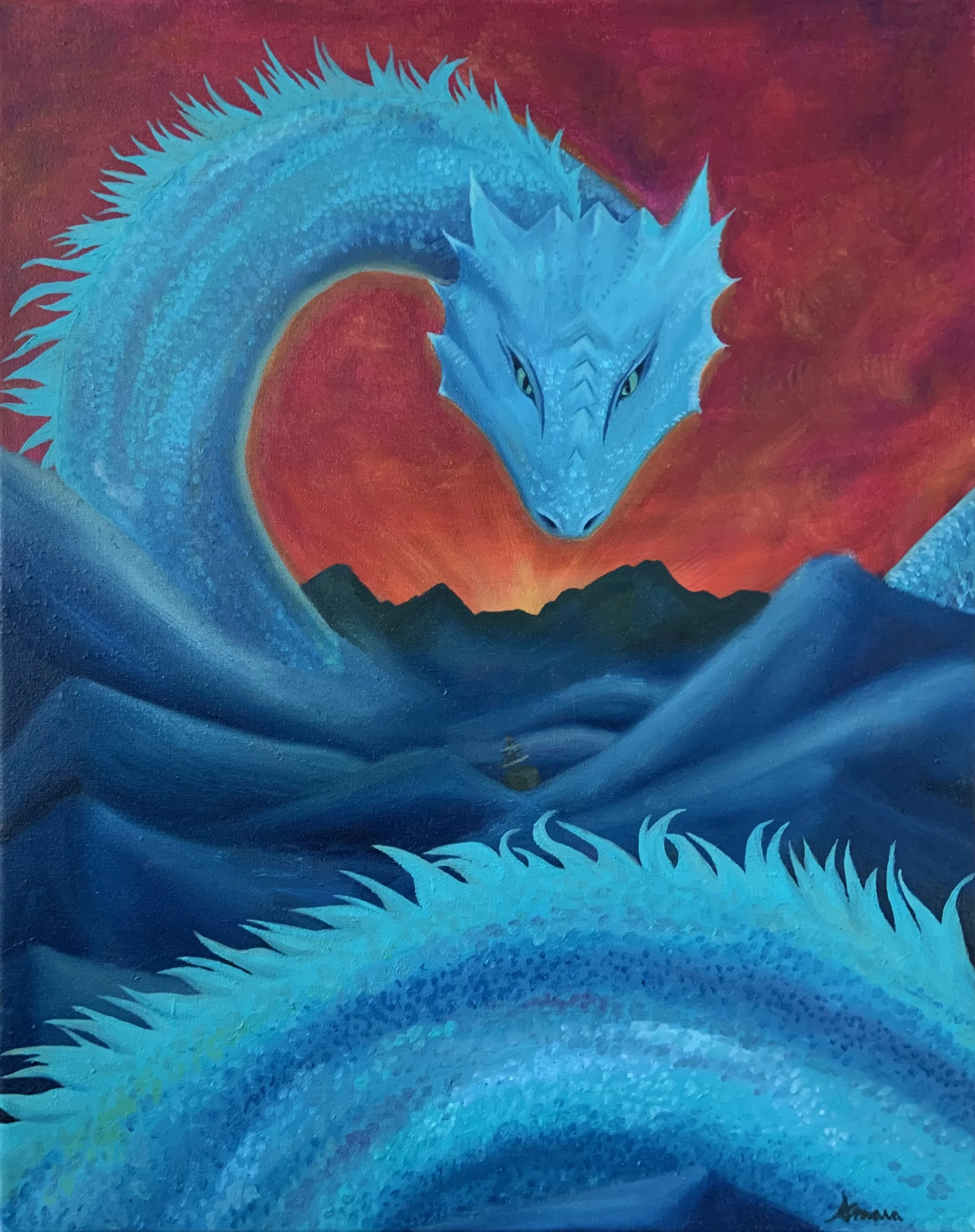 Sea Monster over Sunset