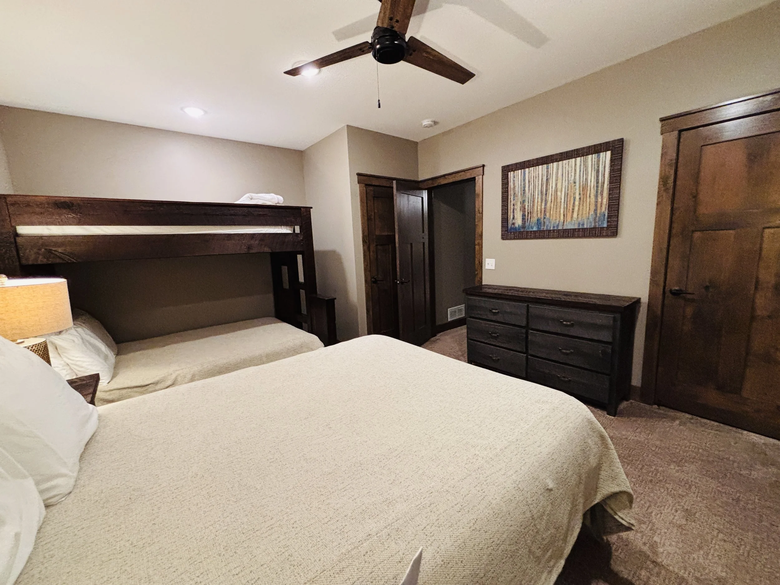 BEDROOM 4 - Basement: Queen and Bunkbed Bedroom