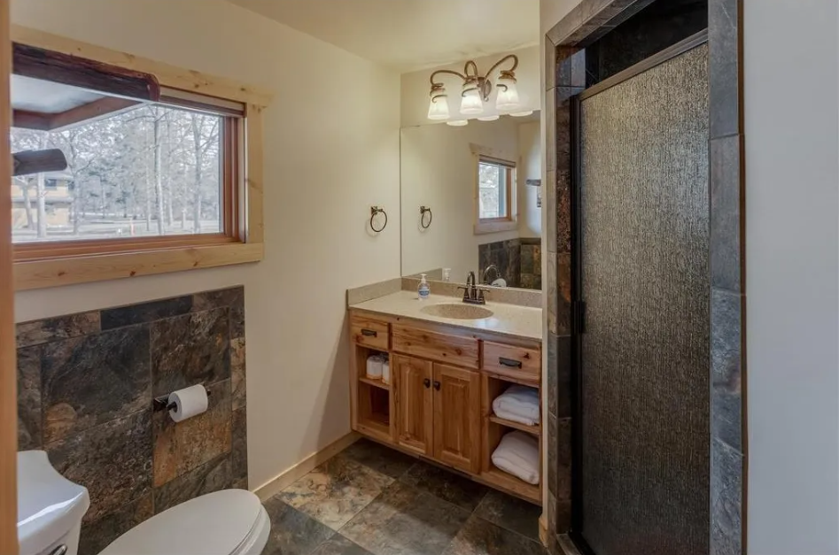 BEDROOM 1 - Main Floor: Queen Suite Bathroom