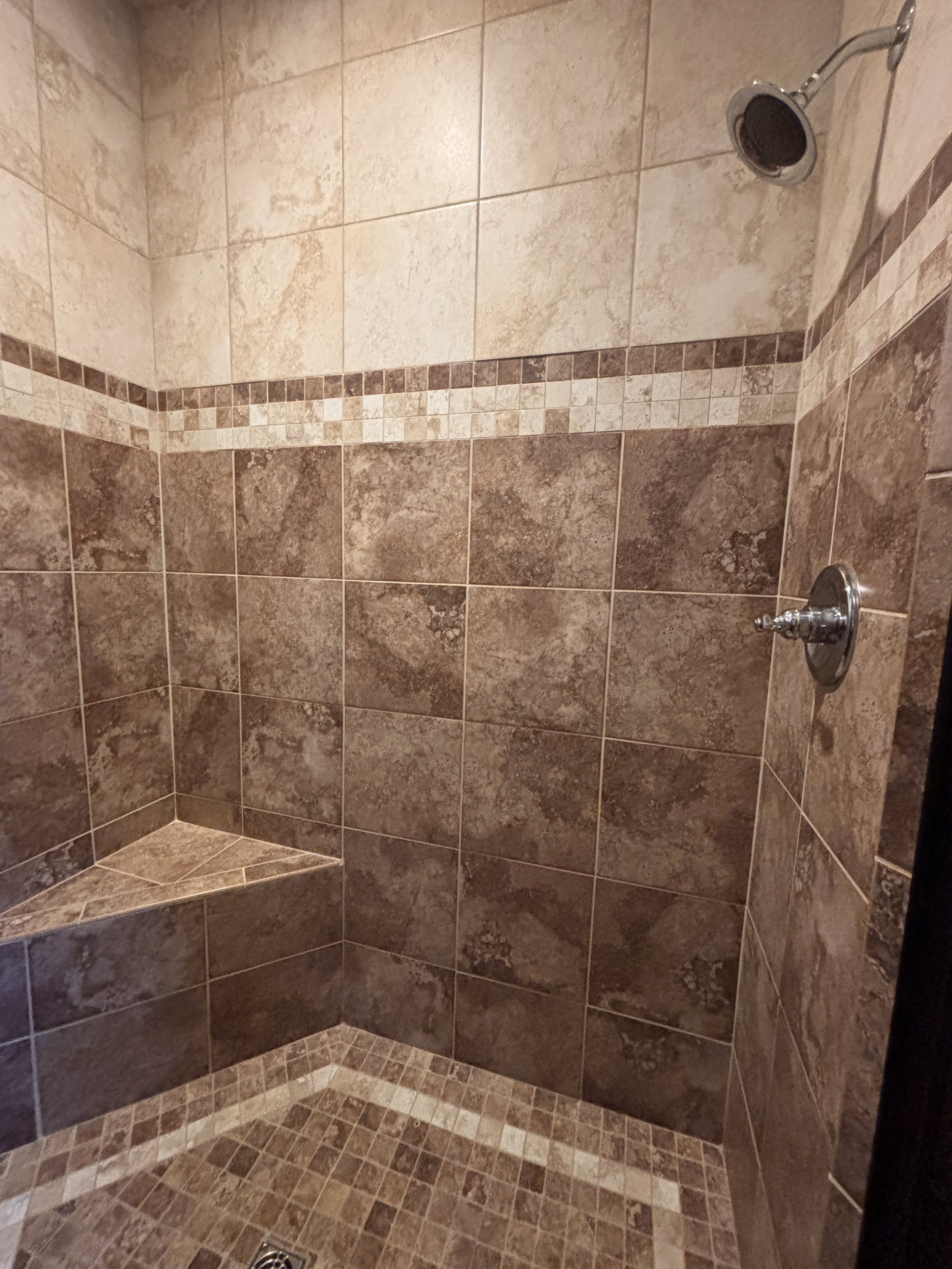 BEDROOM 1 - Main Floor: Queen Suite / Walk-In Shower