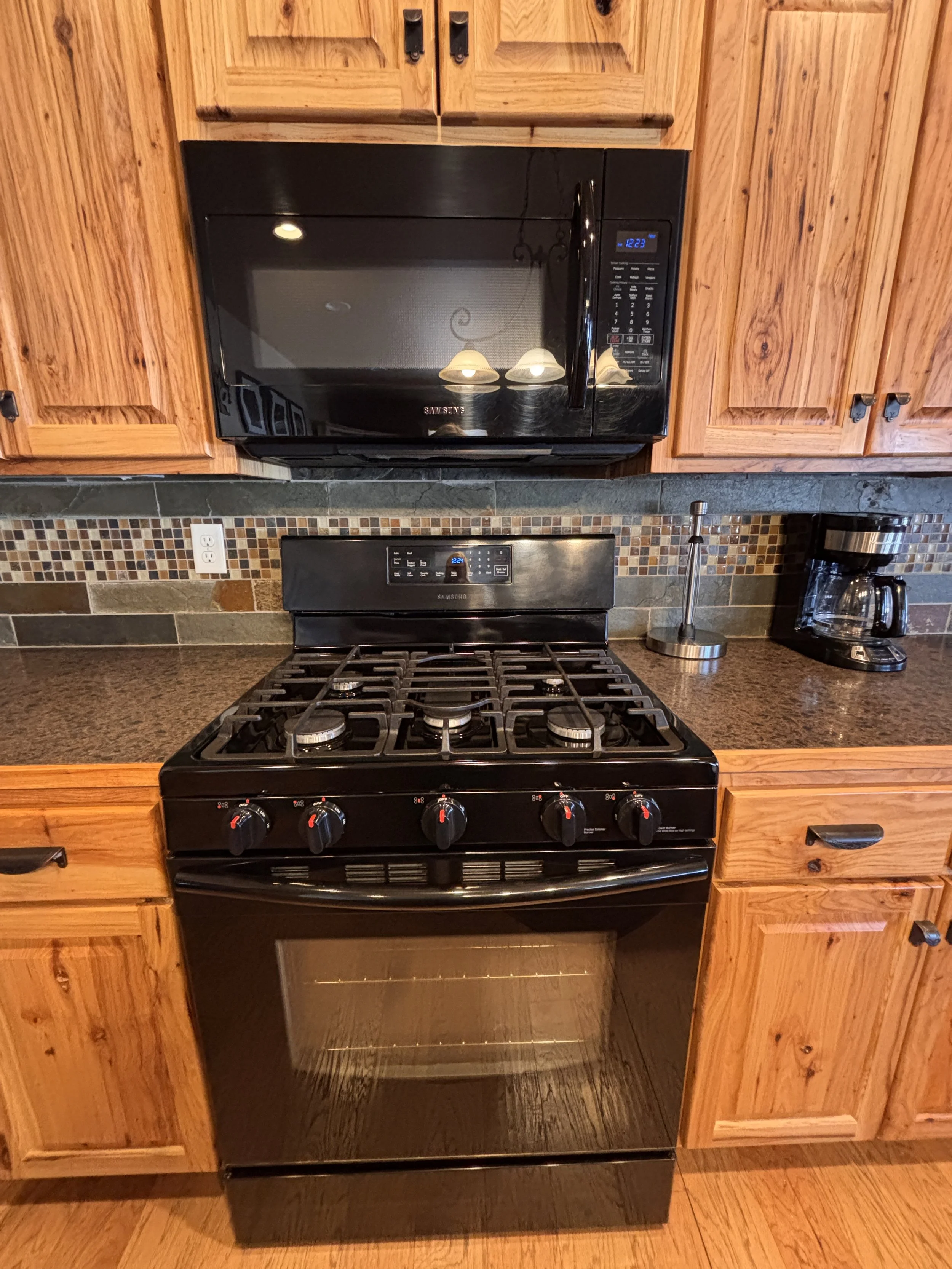 Kitchen / Gas Range and Microwave