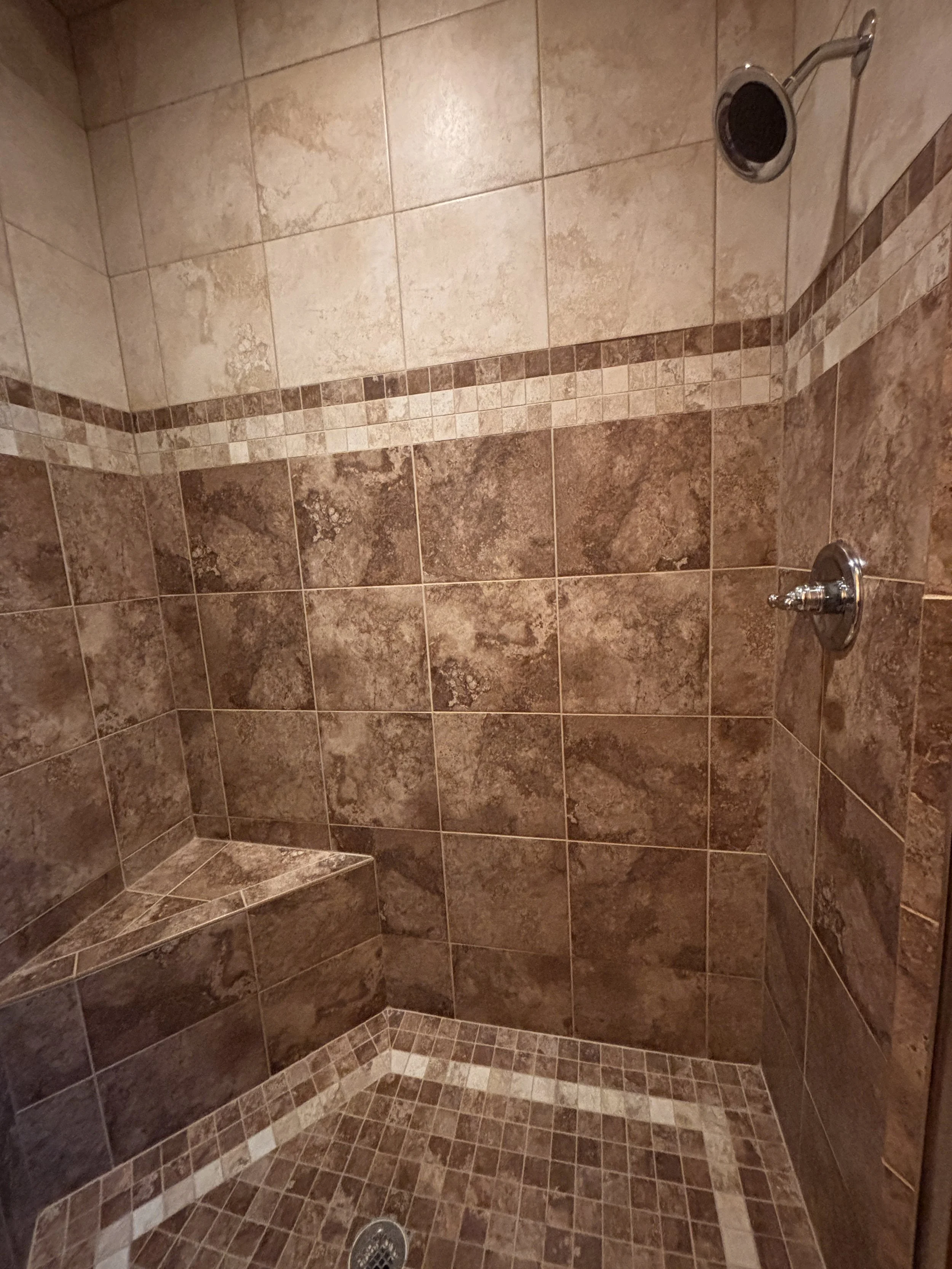 BEDROOM 1 - Main Floor: Queen Suite / Walk-In Shower