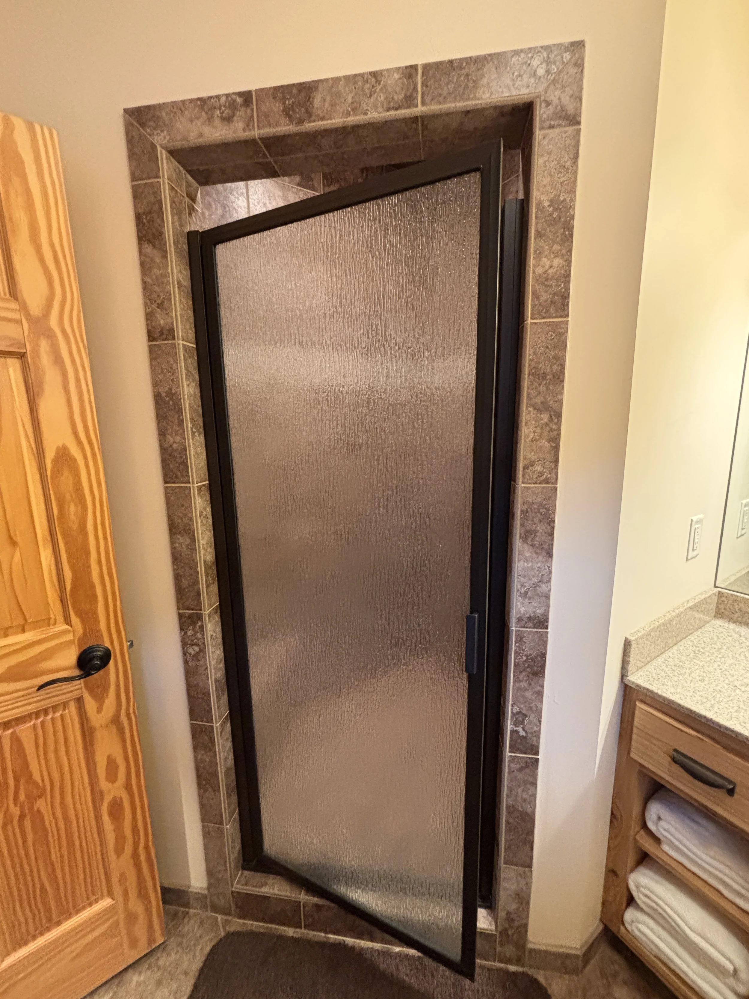 BEDROOM 1 - Main Floor: Queen Suite Bathroom / Walk-In Shower