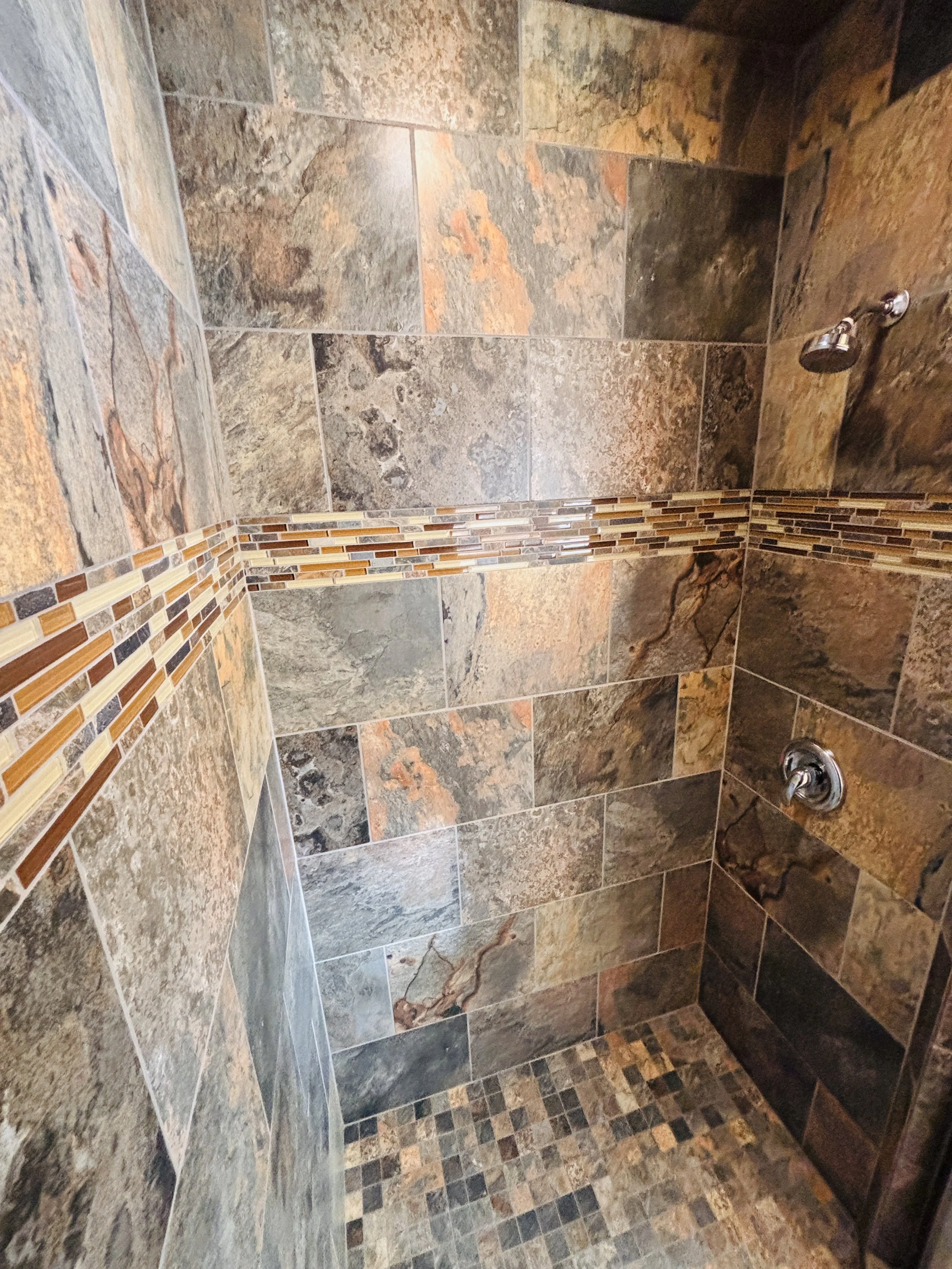 BEDROOM 1 - Main Floor: Queen Suite Bathroom / Walk-In Shower