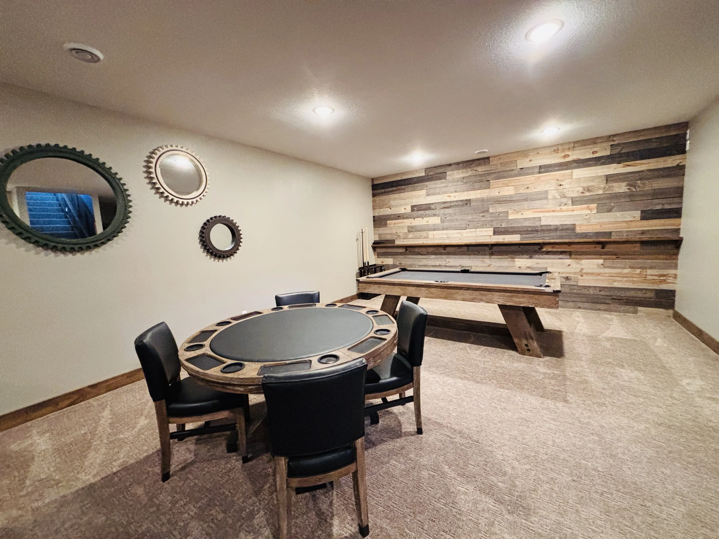 Basement Living Room / Poker Table / Pool Table