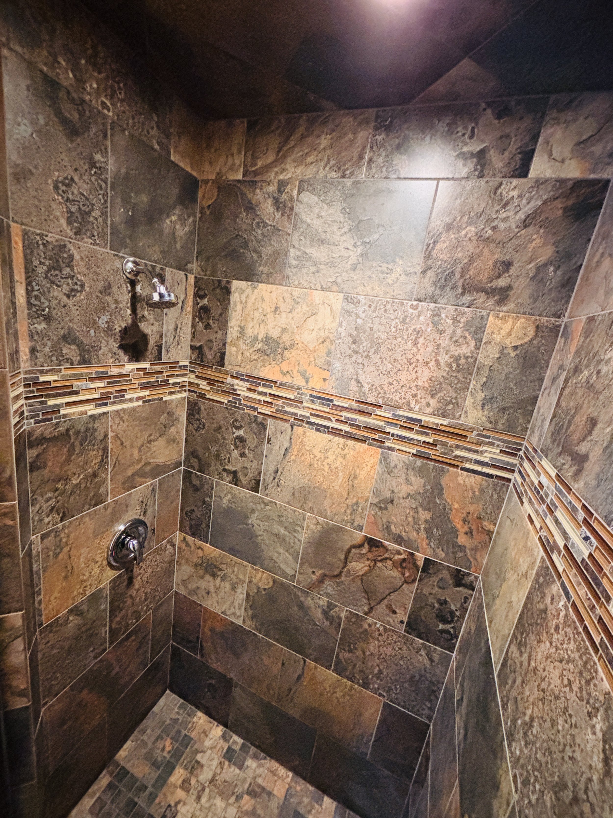 BEDROOM 1 - Main Floor: Queen Suite / Walk-In Shower