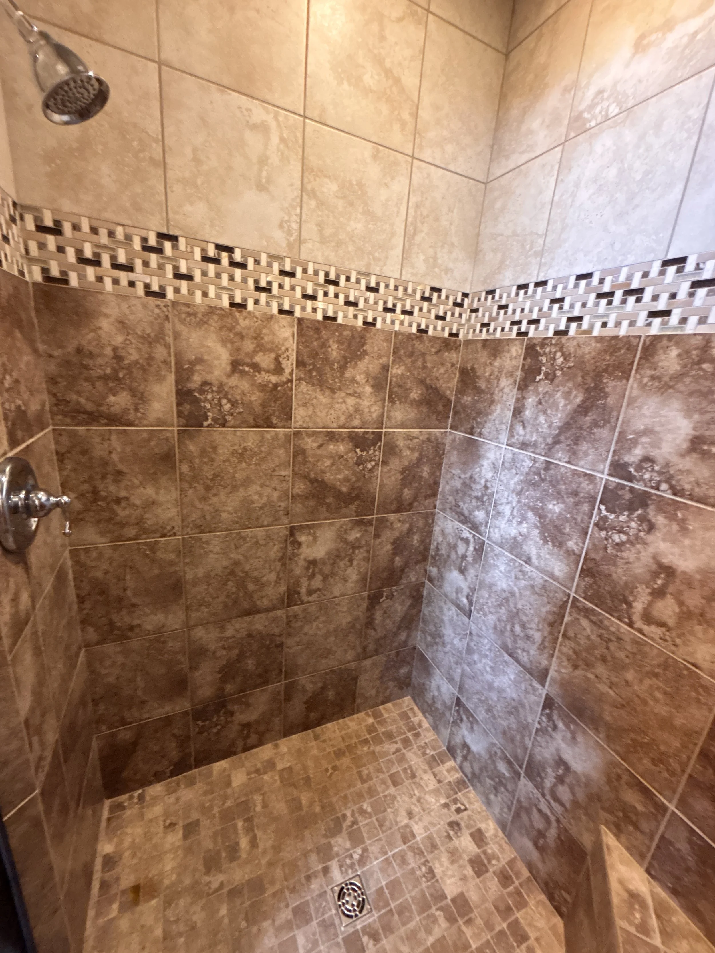 BEDROOM 1 - Main Floor: Queen Suite Bathroom / Walk-In Shower