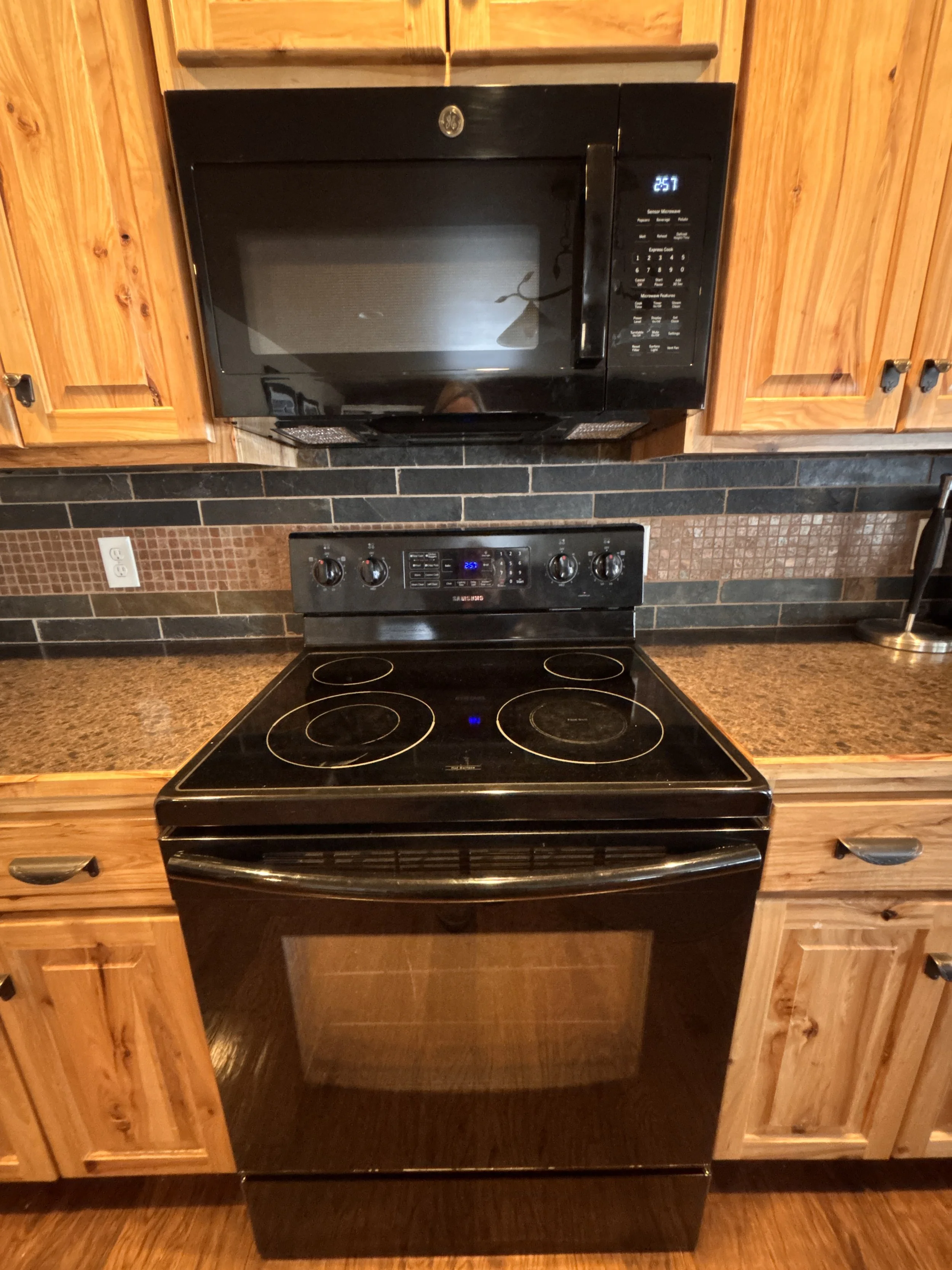 Kitchen - Electric Range and Microwave