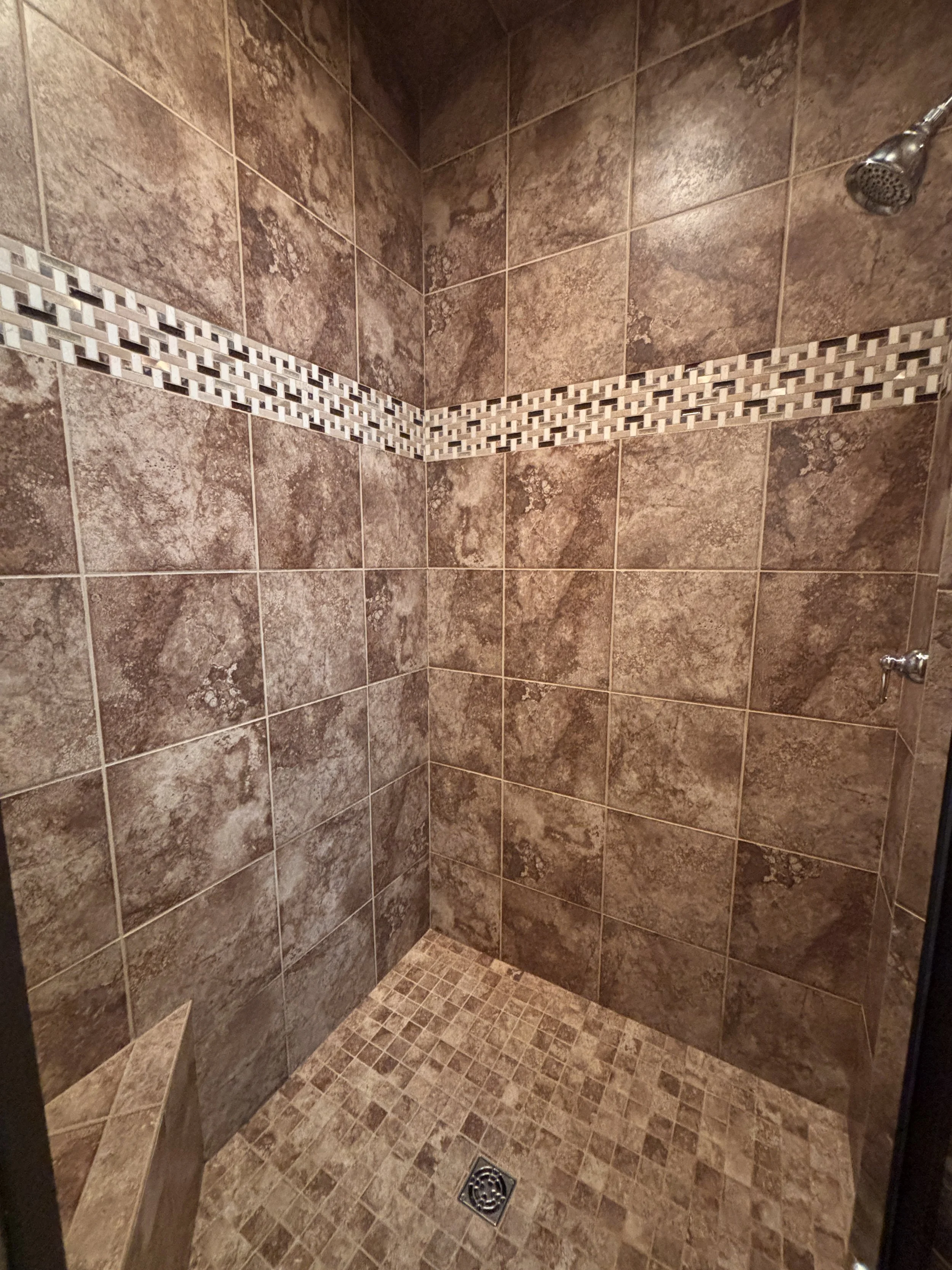 BEDROOM 1 - Main Floor: Queen Suite Bathroom / Walk-In Shower