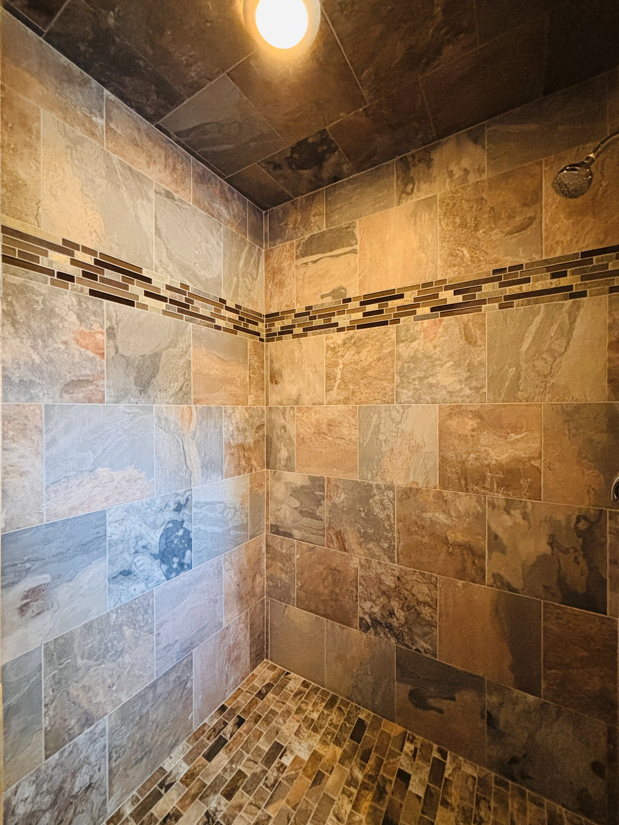 BEDROOM 1 - Main Floor: Queen Suite Bathroom / Walk-In Shower