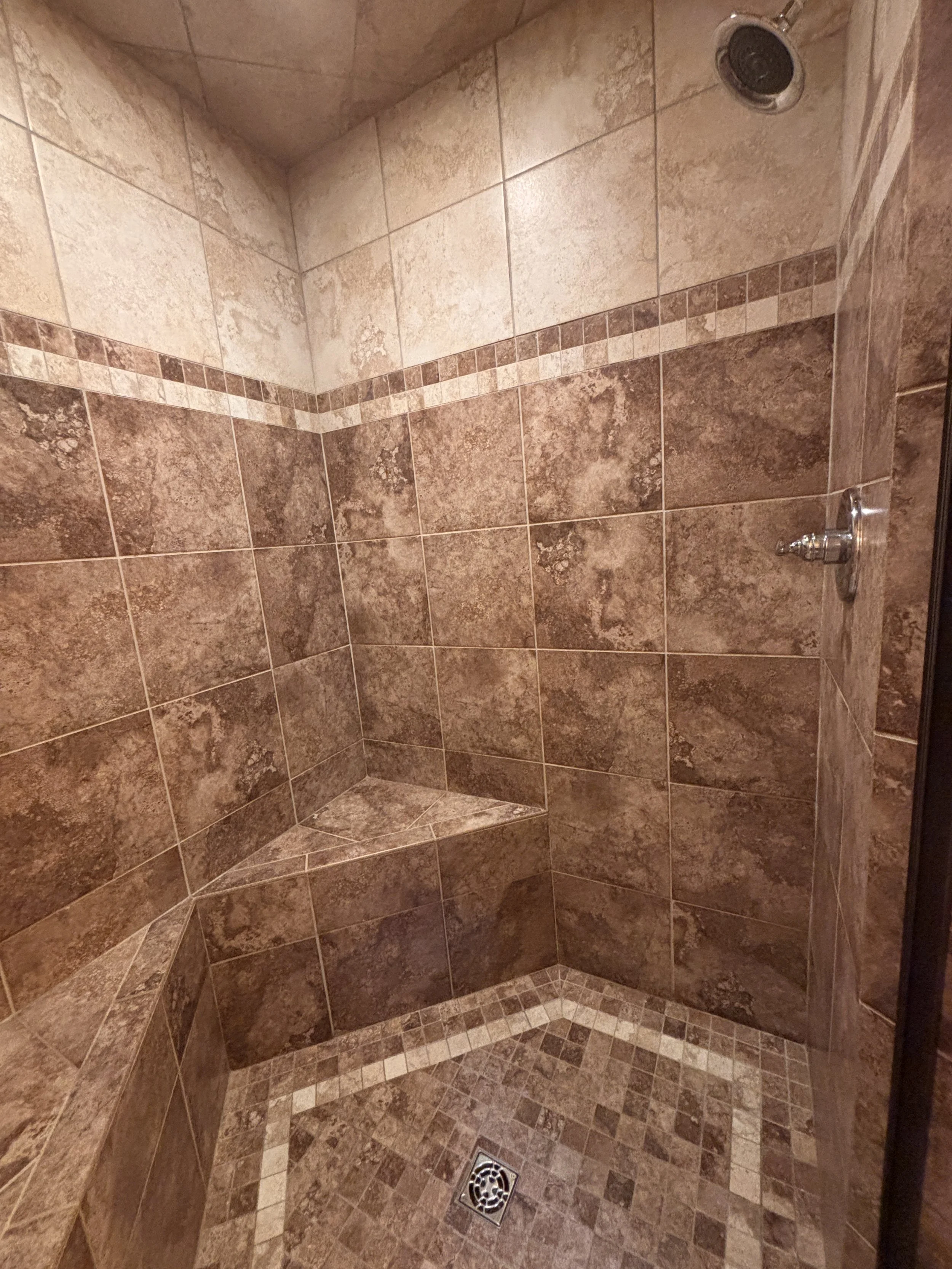 BEDROOM 1 - Main Floor: Queen Suite Bathroom / Walk-In Shower