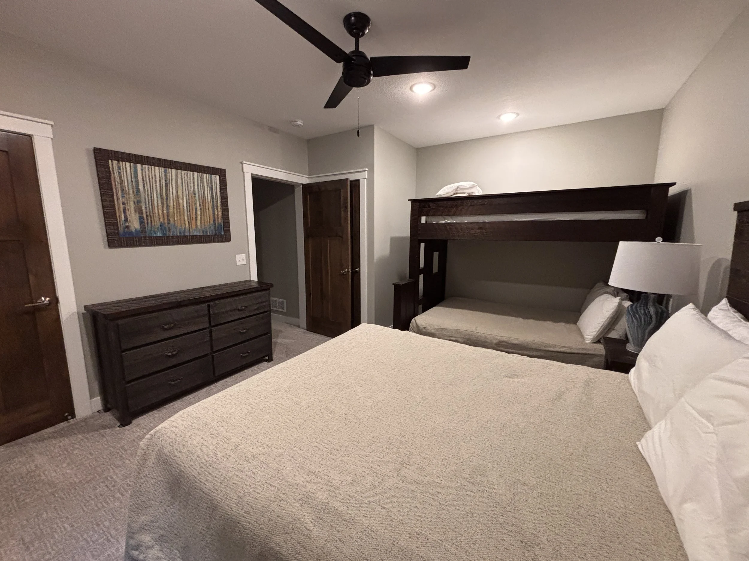 BEDROOM 4 - Basement :Queen and Bunk Bed (Twin over Full)