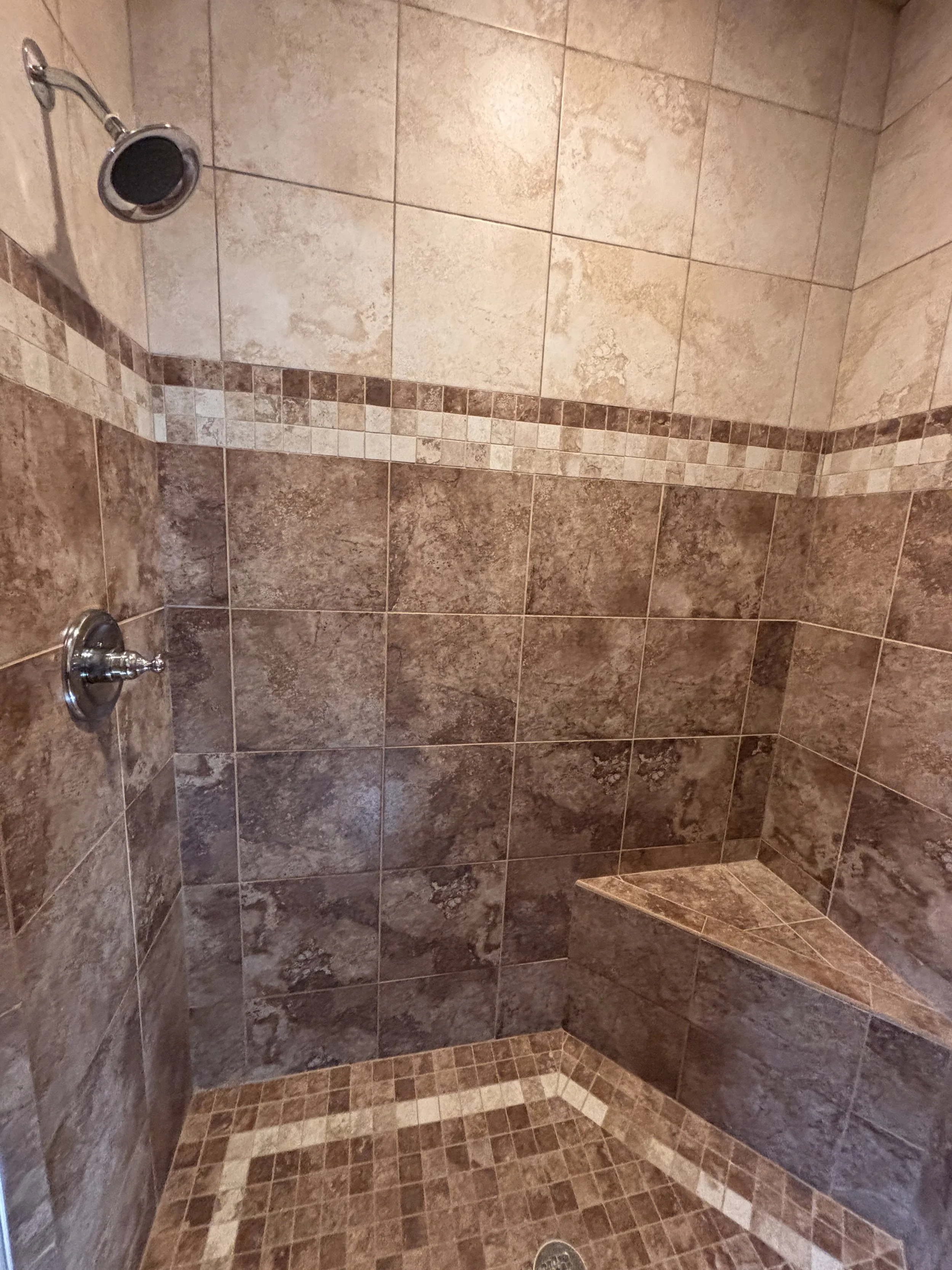 BEDROOM 1 - Main Floor: Queen Suite Bathroom / Walk-In Shower