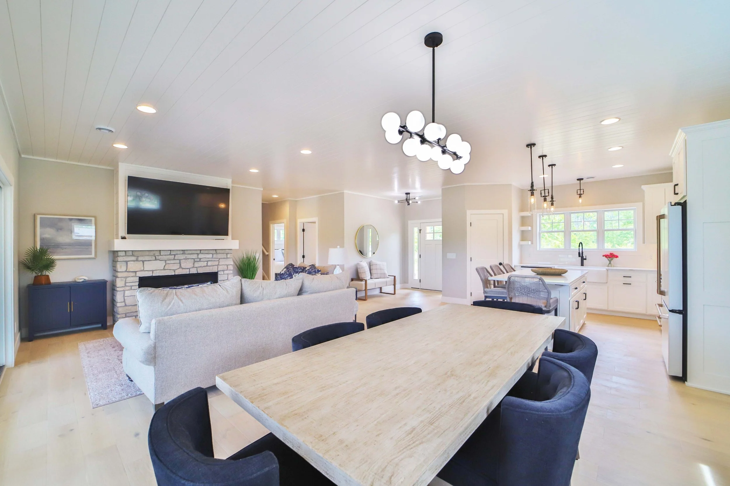 Dining Room, Living Room & Kitchen