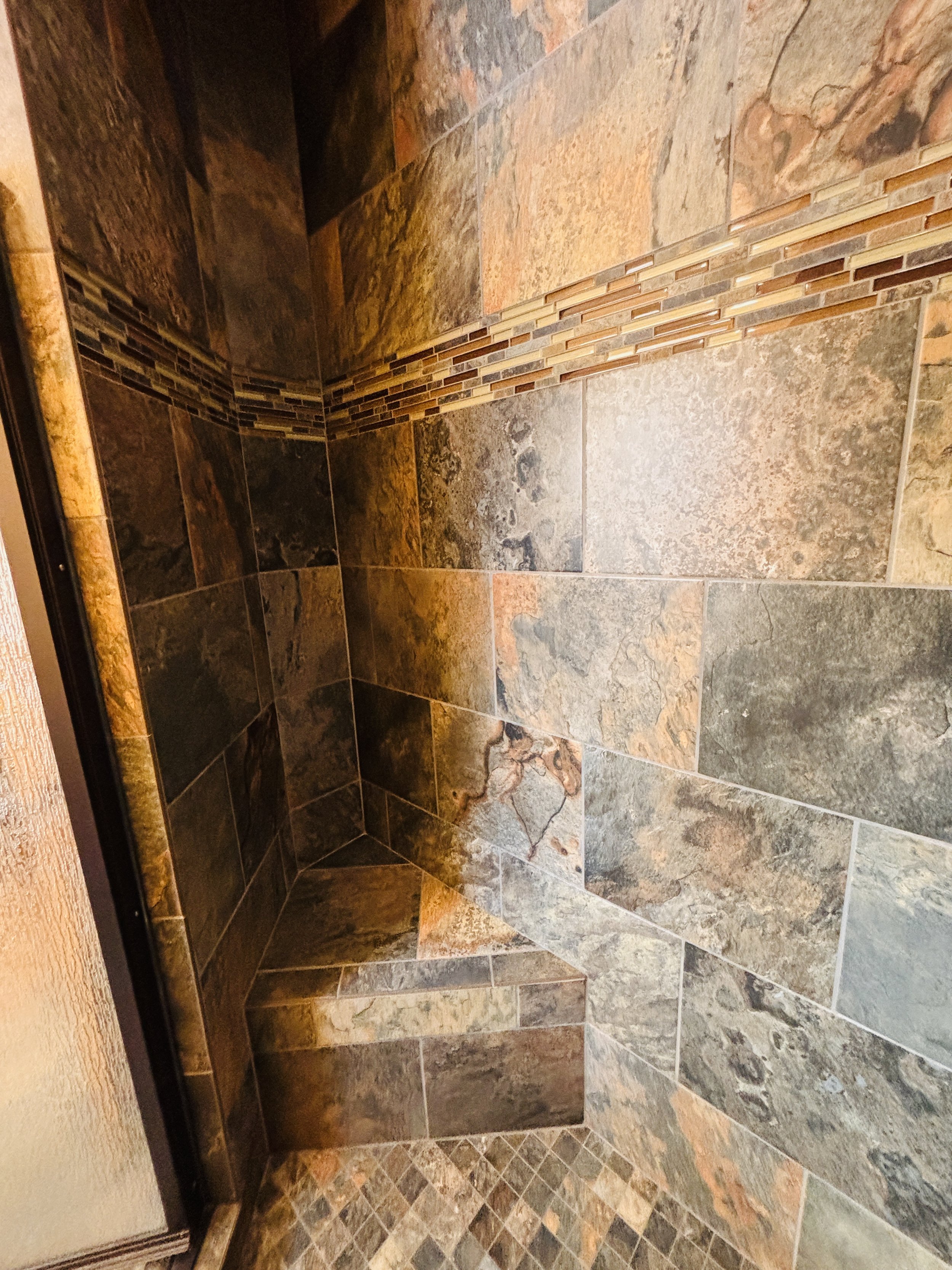 BEDROOM 1 - Main Floor: Queen Suite Bathroom / Walk-In Shower