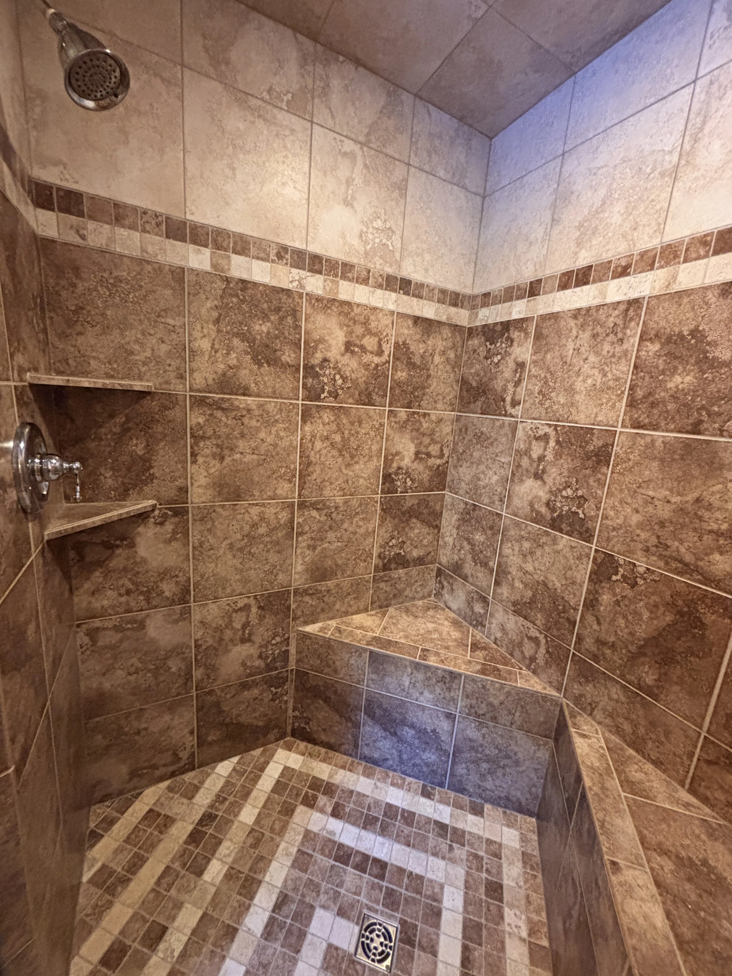 BEDROOM 1 - Main floor: Queen Suite Bathroom / Walk-In Shower