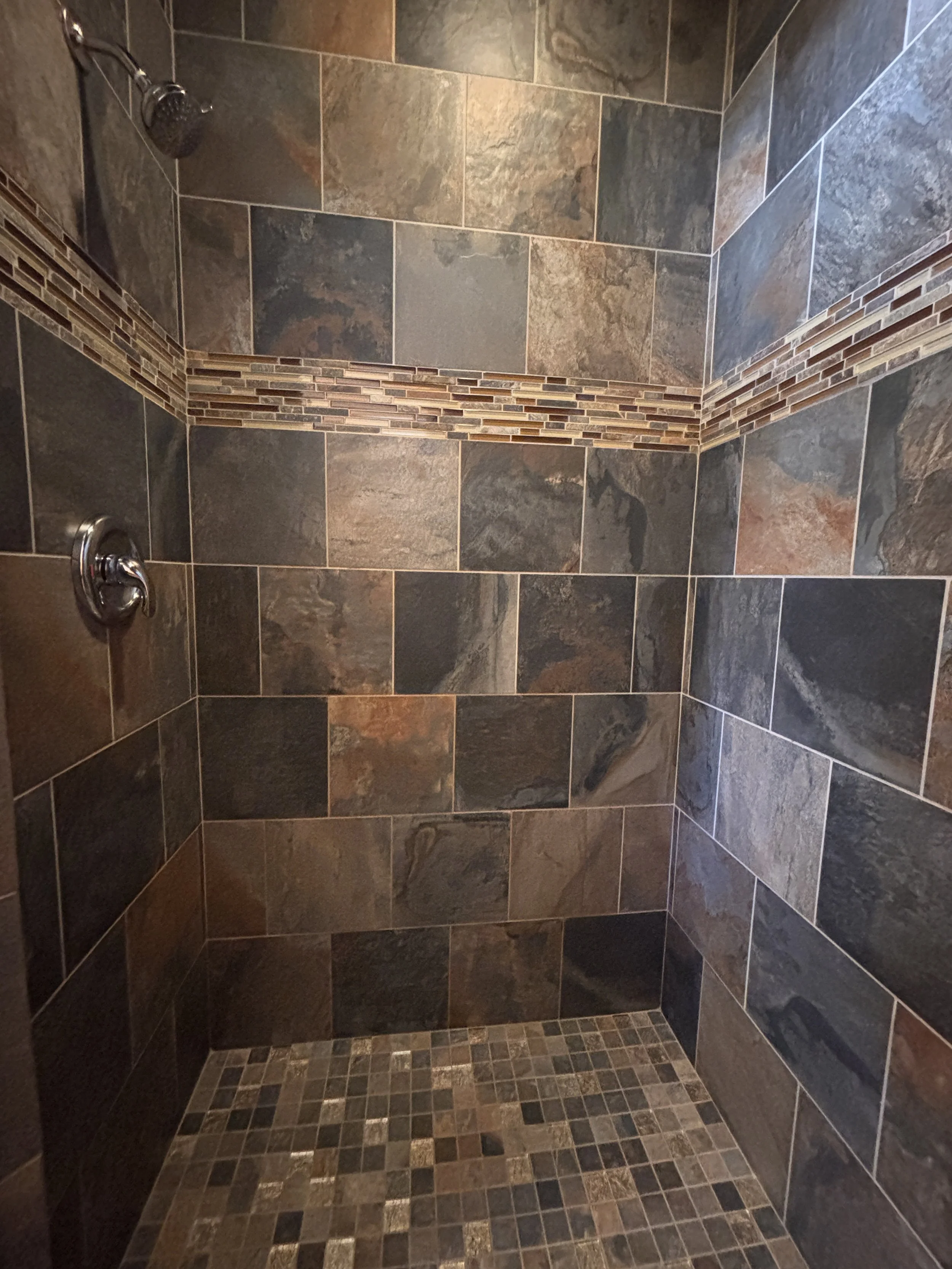 BEDROOM 1 - Main Floor: Queen Suite Bathroom / Walk-In Shower