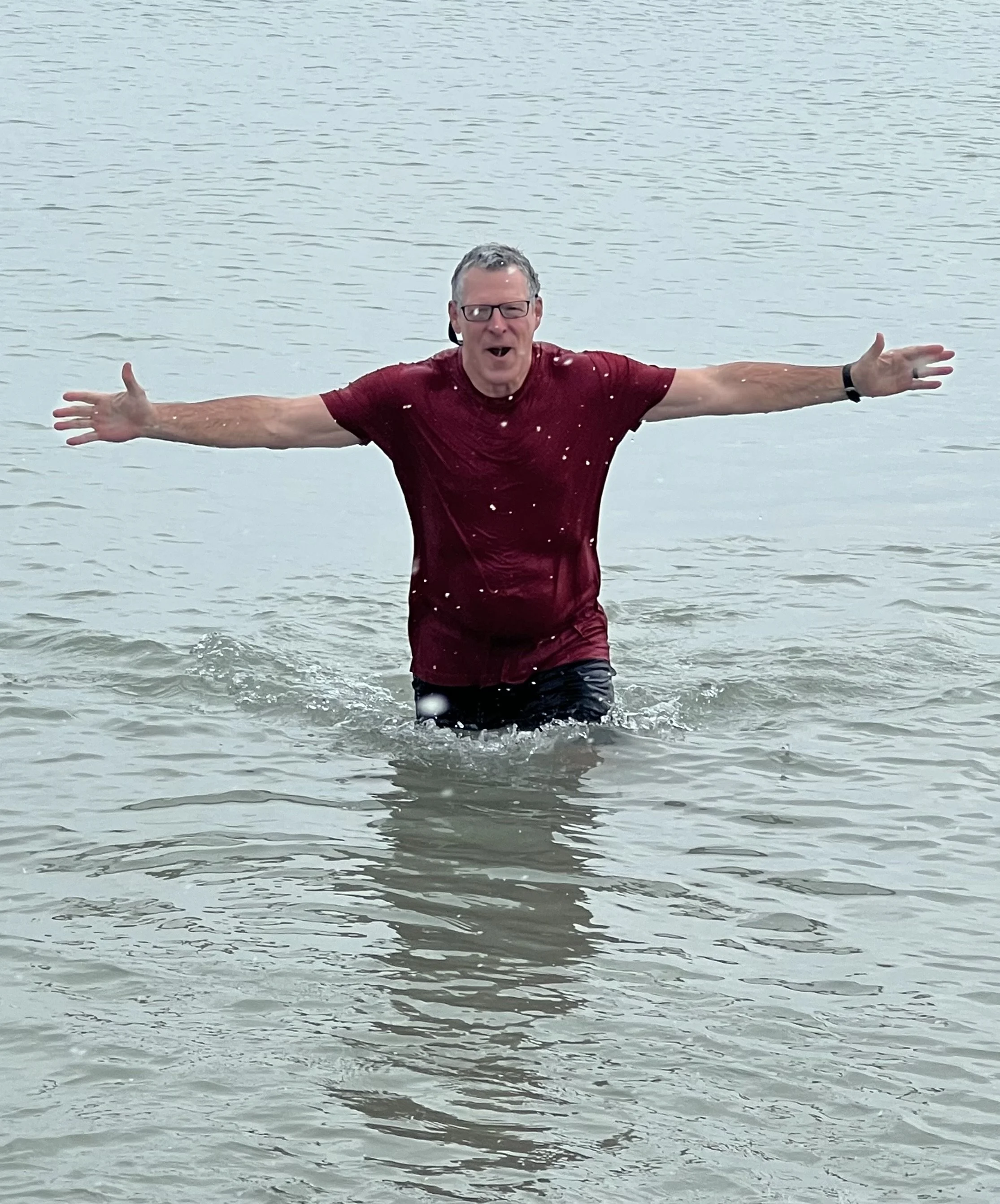 This is me. This is Lake Michigan. It’s January 1st.