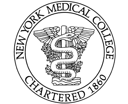 Seal of New York Medical College featuring a caduceus with a snake and wings, surrounded by the text 'New York Medical College Chartered 1860'.