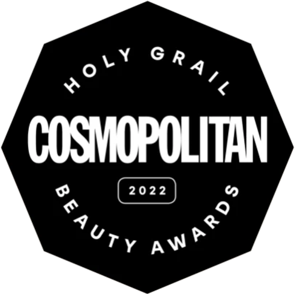 Cosmopolitan Holy Grail Beauty Awards 2022 logo with black background and white text.