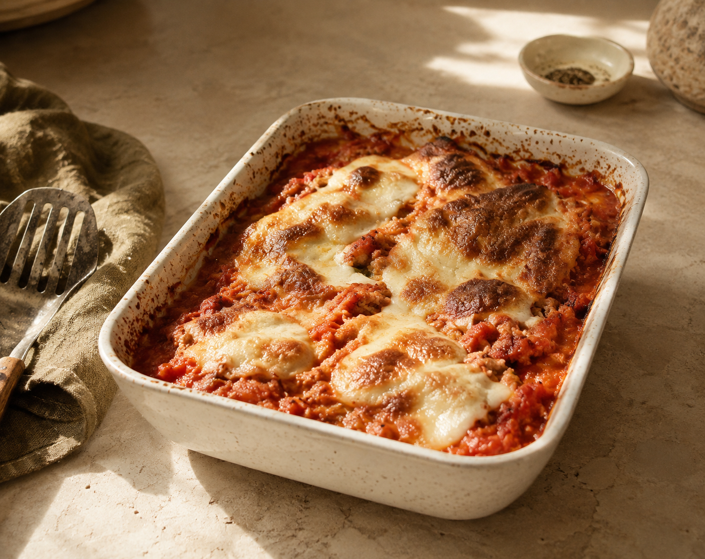 Zucchini Lasagna with Turkey &amp; Whipped Ricotta