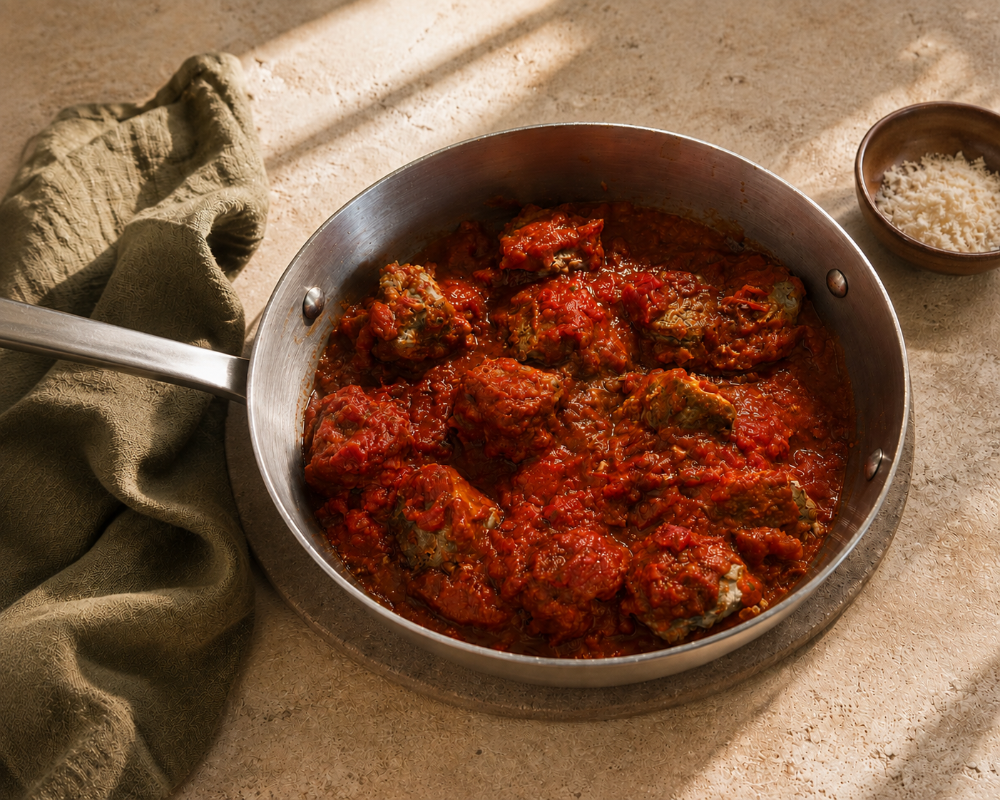 Turkey Meatballs in Tuscan Tomato Sauce