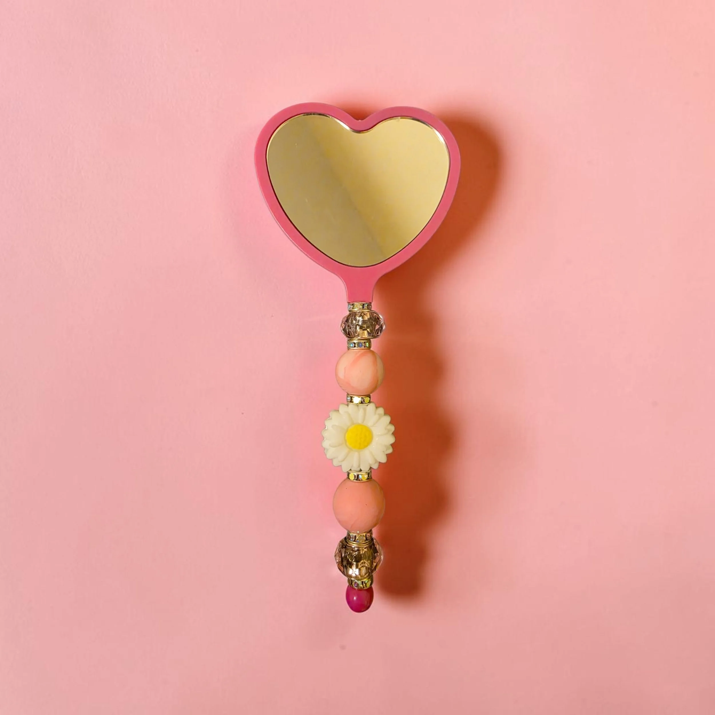 Pink daisy mirror