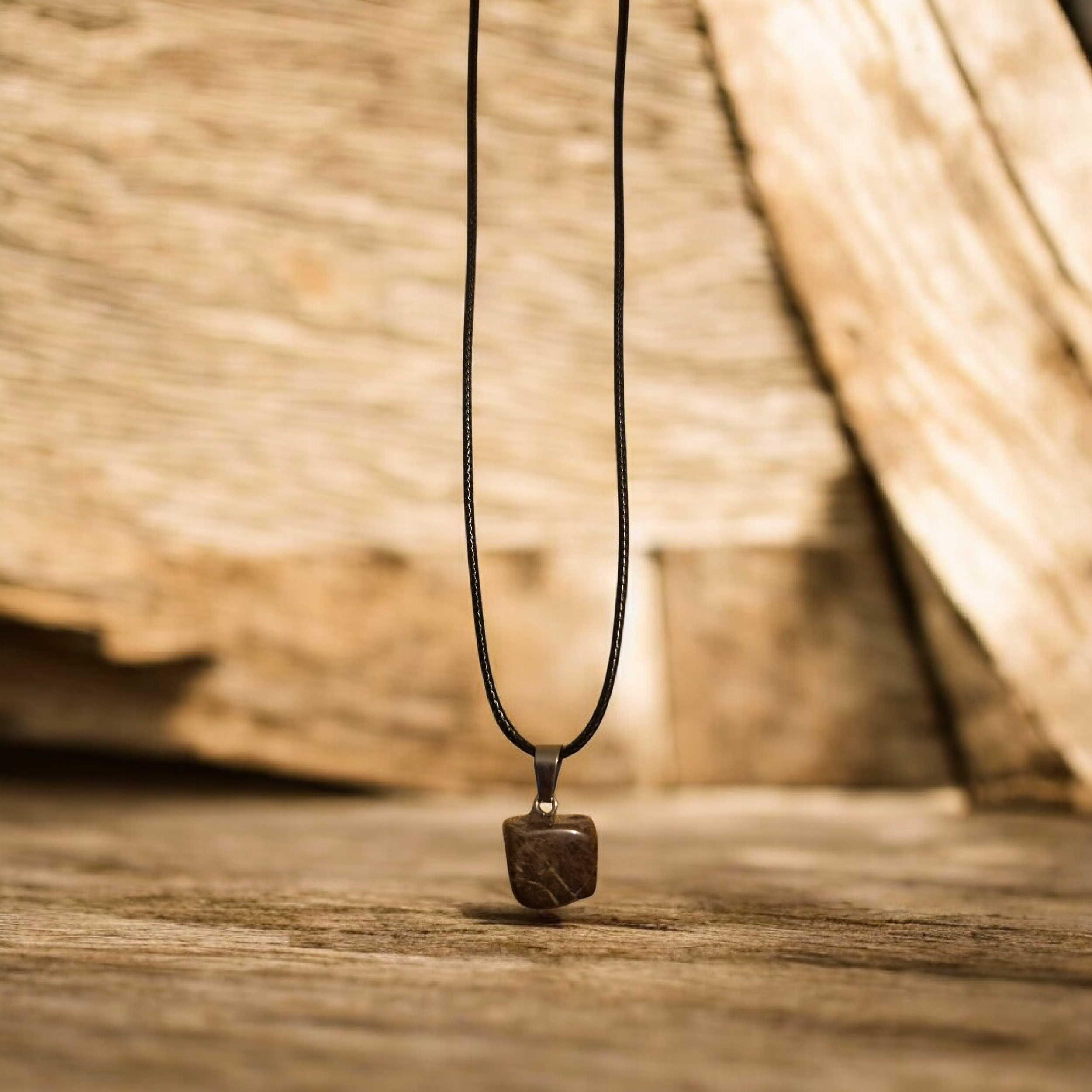 Chocolate Aragonite pendant necklace