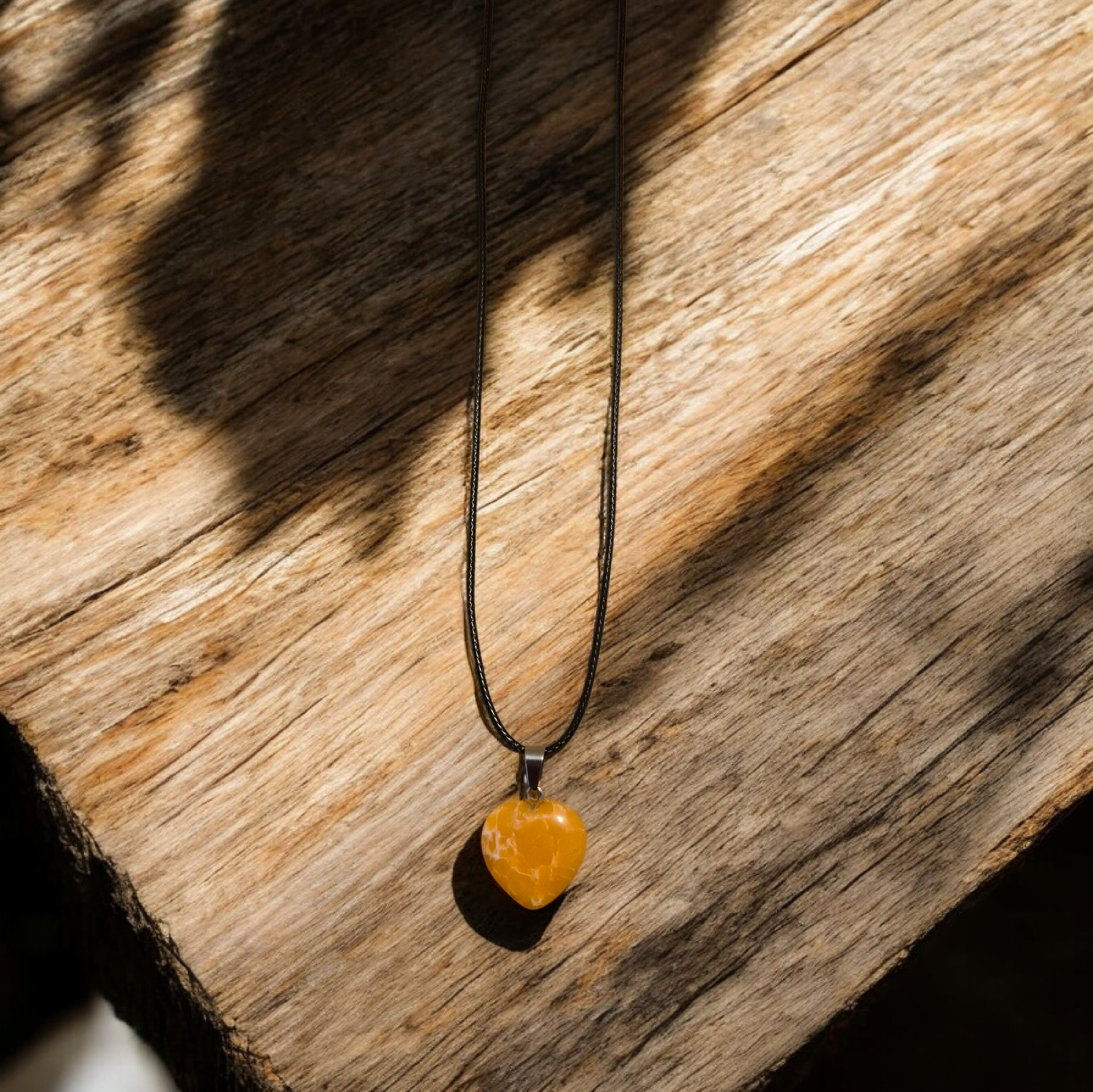 Amber Heart Pendant necklace