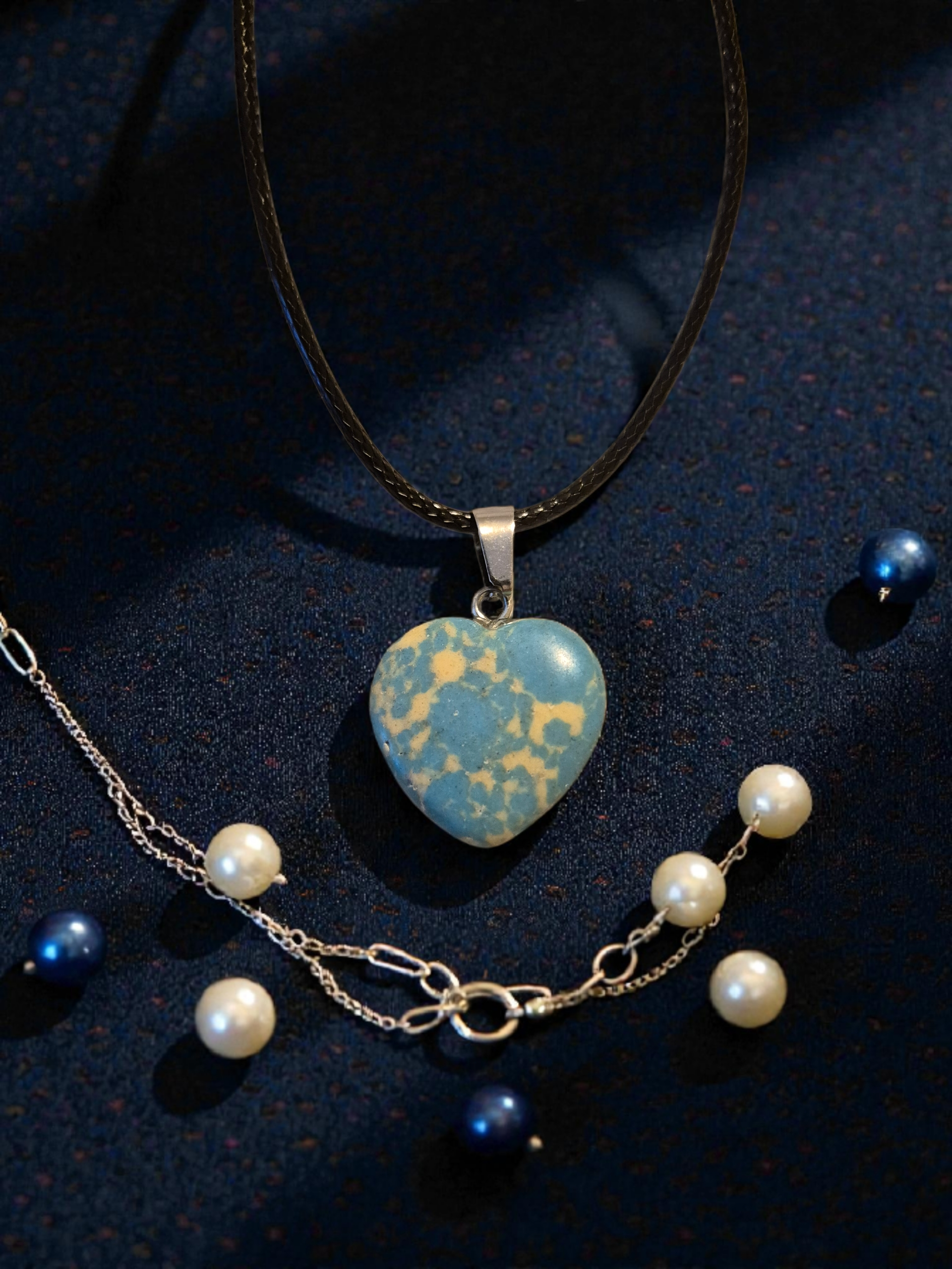 Indonesian Jasper Heart necklace